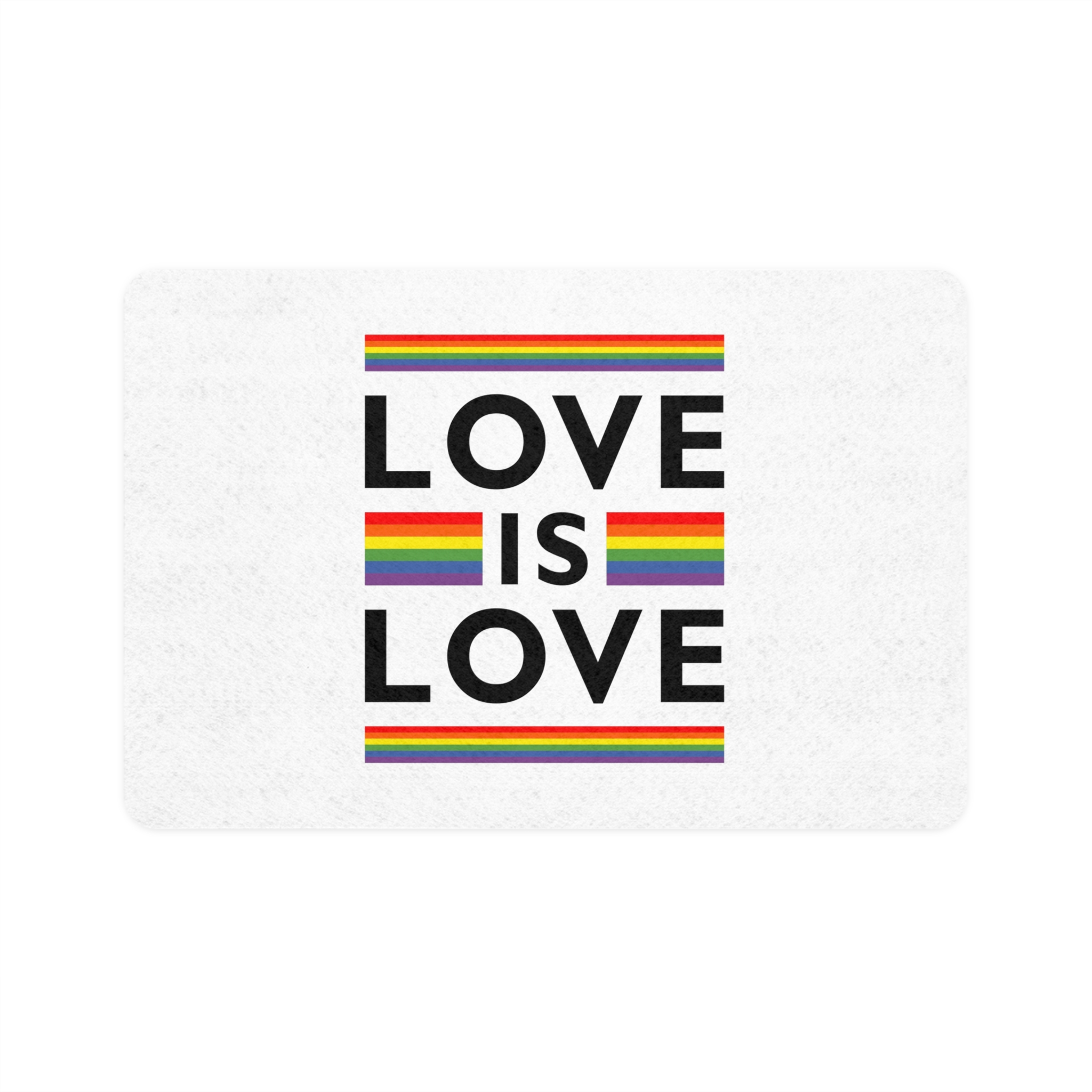 Love Is Love Lgbt Flag Symbol Pride Month Symbol Pet Food Mat 12x18