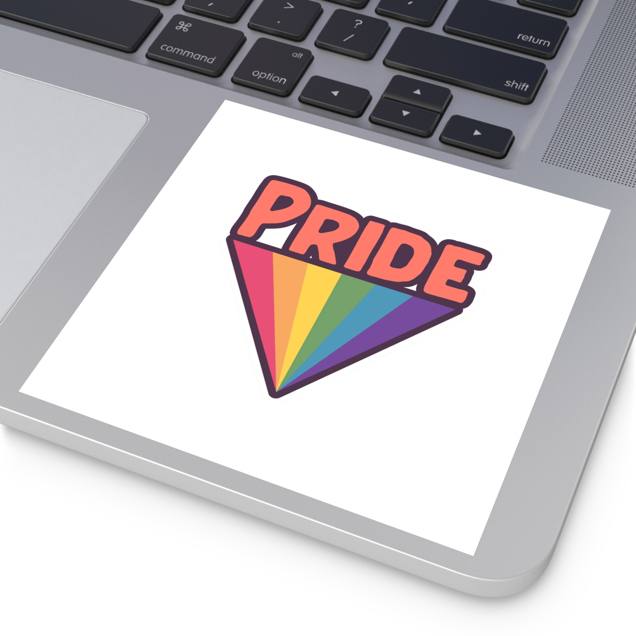 Pride With Rainbow Laminate Stickers Square - Image 43