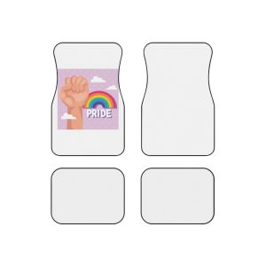 Pride Lettering With Rainbow Card Car Mats Set Of 4