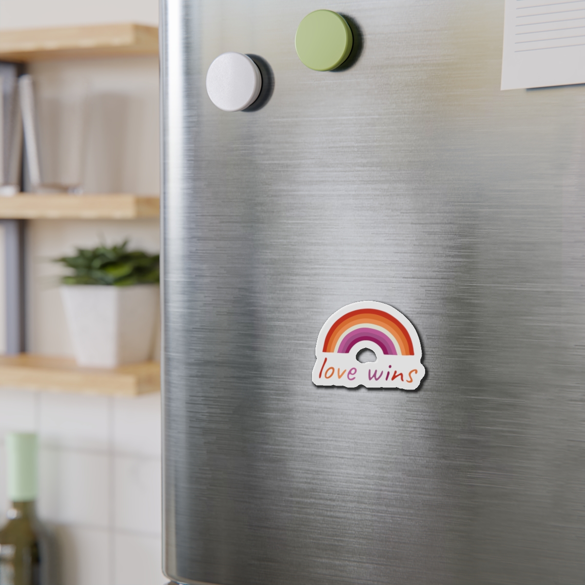 Colorful Rainbow Shape Lesbian Pride Flag Happy Pride Day Lgbtqia Community Pride Month Vector Hand Drawn Doodle Posters Stickers Logo Cards (1) Die Cut Magnets - Image 6