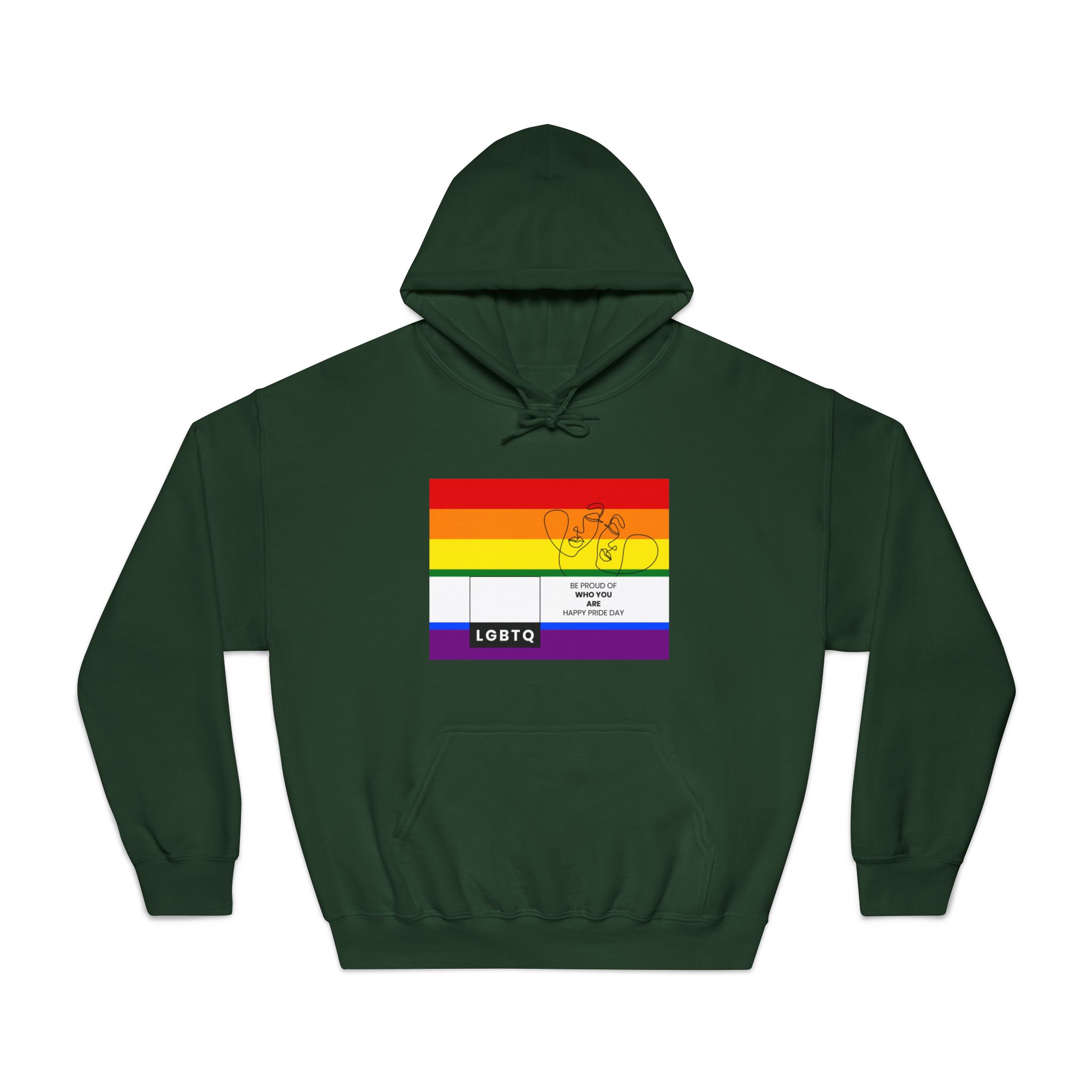 Lgbtq Pride Month Celebration Banner Poster Card Design Vector Illustration Unisex Dryblend Hooded Sweatshirt - Image 21