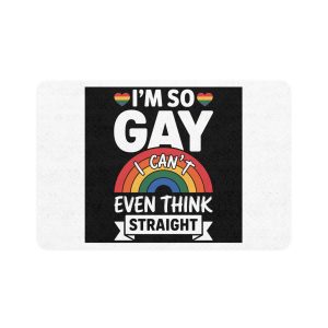 Im So Gay I Cant Even Think Straight Pride Design Pet Food Mat 12x18
