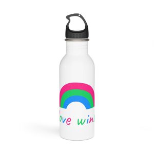 Colorful Rainbow Shape Polysexual Pride Flag Happy Pride Day Lgbtqia Community Pride Month Vector Hand Drawn Doodle Posters Stickers Logo Cards Stainless Steel Water Bottle