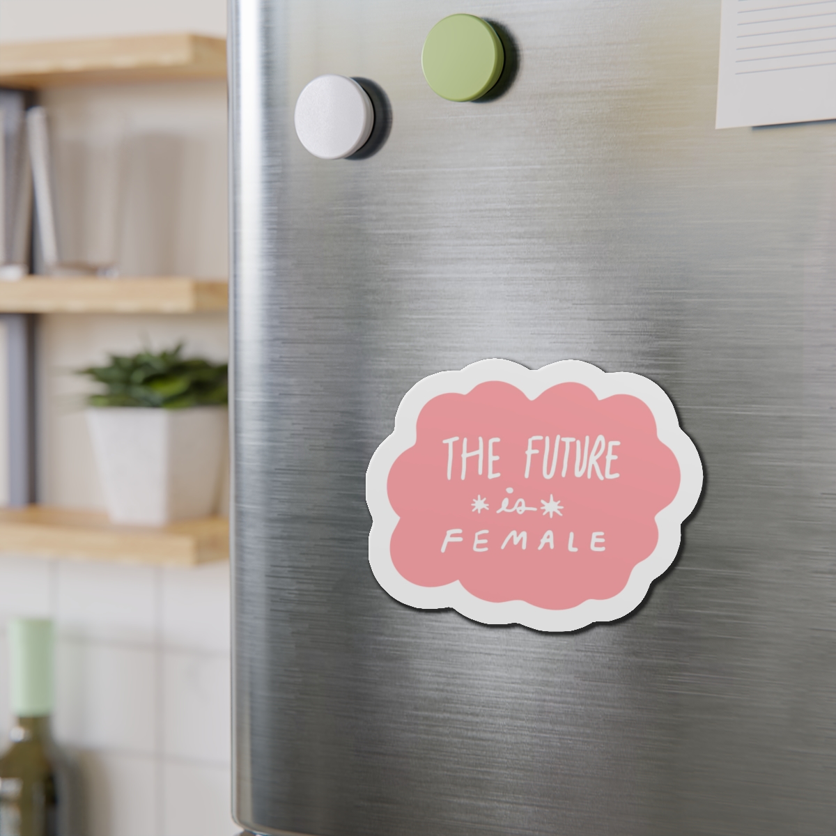 Future Is Female Sticker Collage Pink Speech Bubble Vector Die Cut Magnets - Image 15