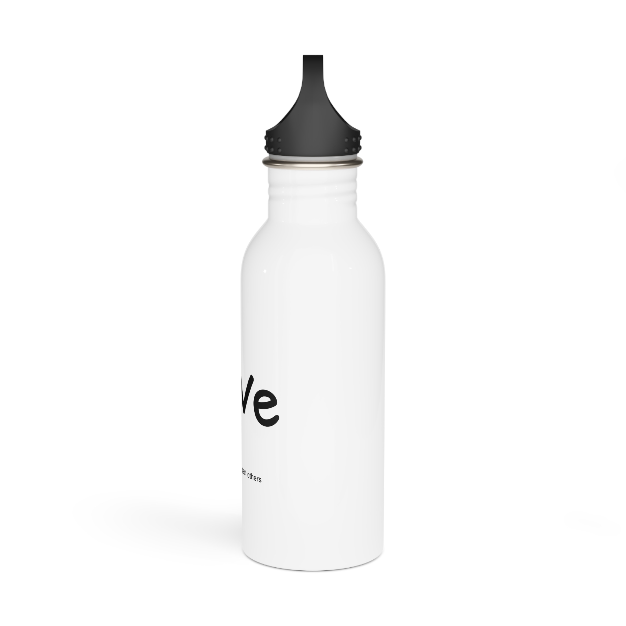 Love Letter Pride Rainbow Lettering Text Writing Pattern Freedom Love Heart Homo Colors Flag Parade(1) (1) Stainless Steel Water Bottle - Image 4