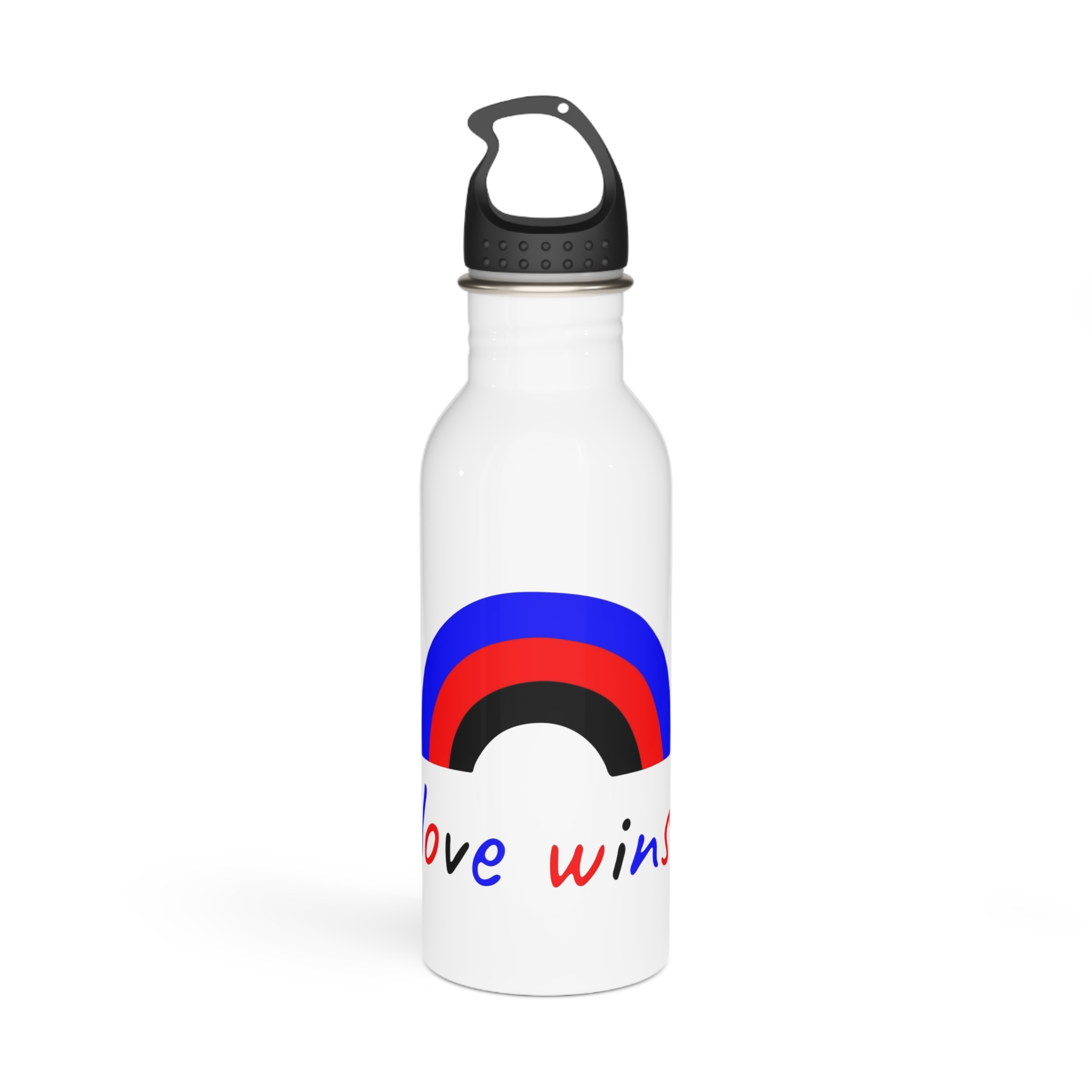 Colorful Rainbow Shape Polyamory Pride Flag Happy Pride Day Lgbtqia Community Pride Month Vector Hand Drawn Doodle Posters Stickers Logo Cards Stainless Steel Water Bottle