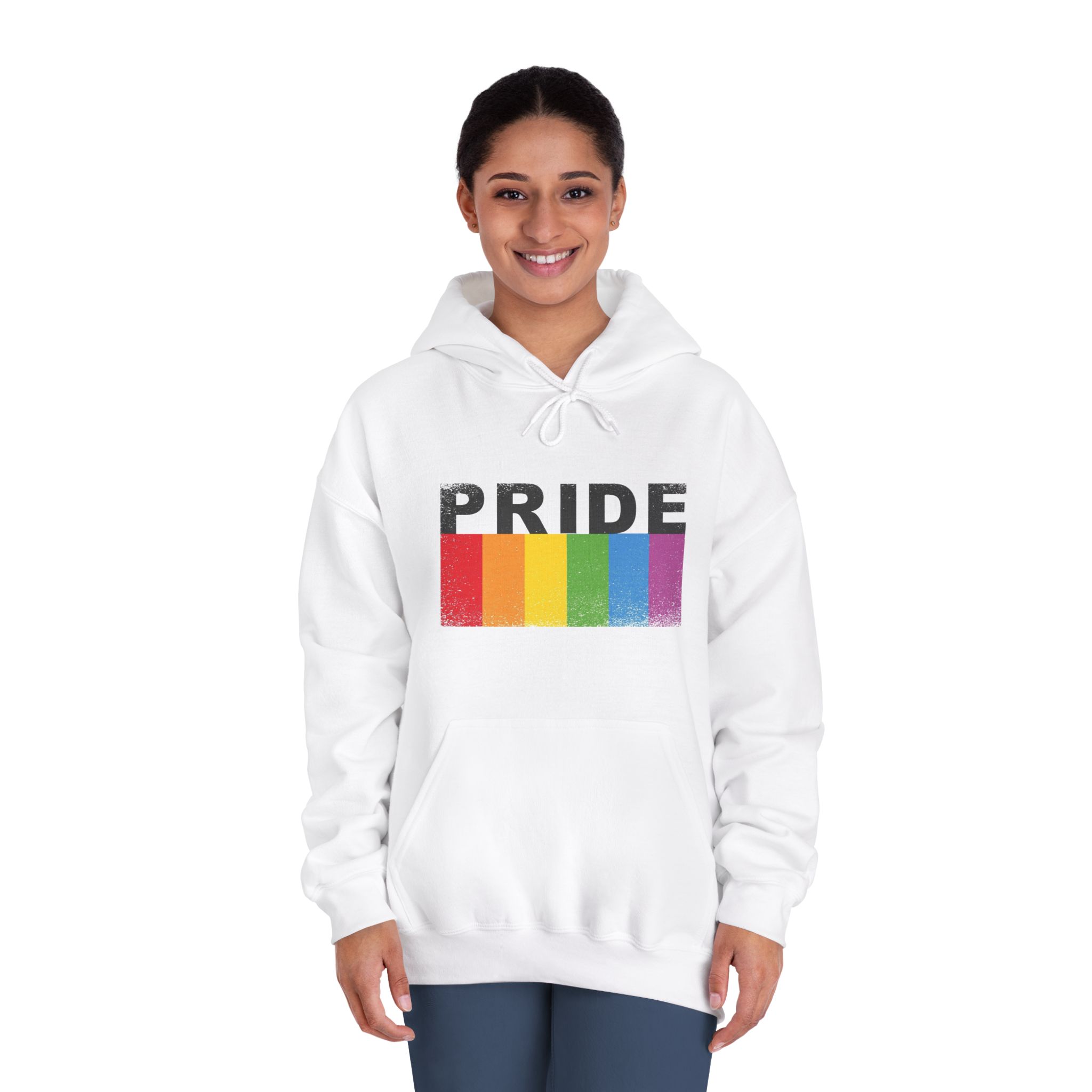 Pride Banner Unisex Dryblend Hooded Sweatshirt - Image 4