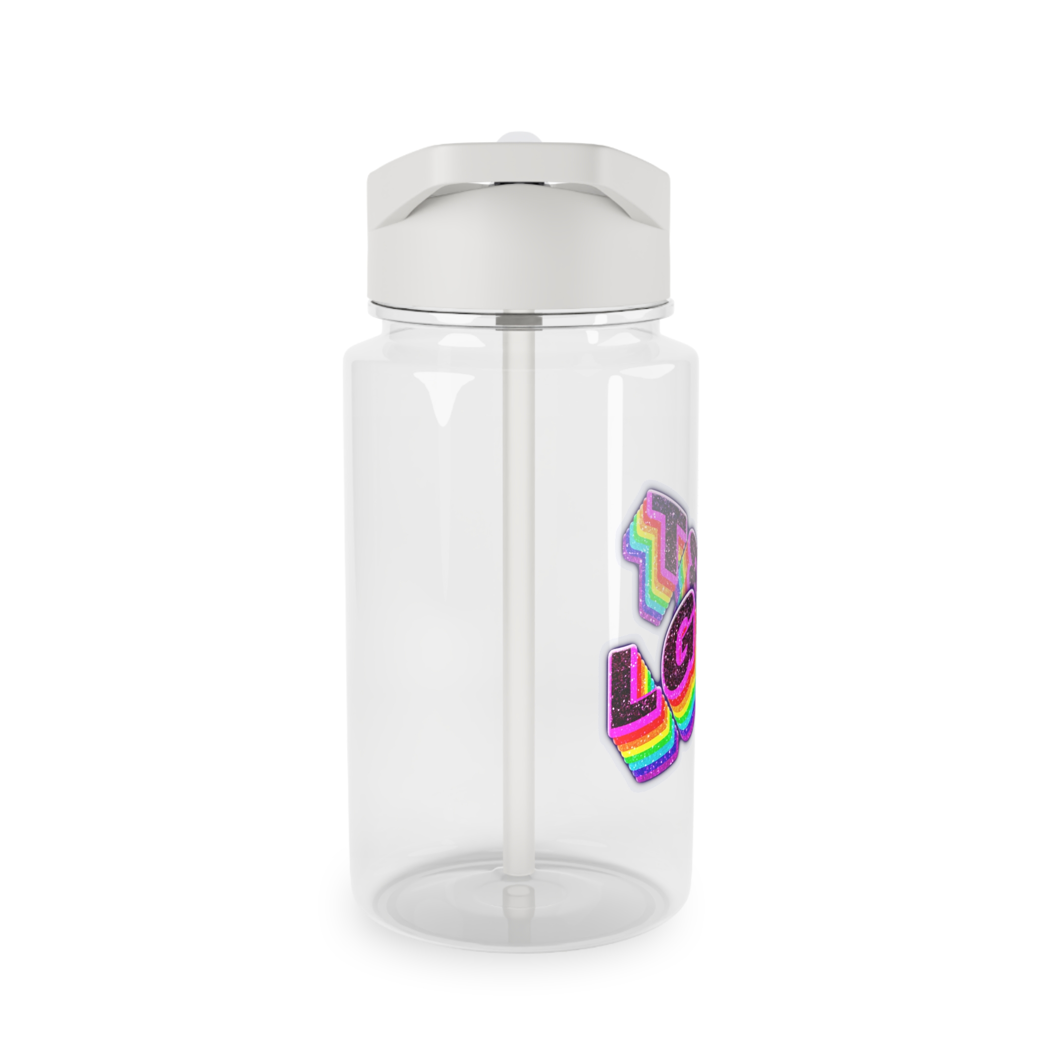 Png Word Lgbt Rainbow Typography Tritan Water Bottle - Image 4