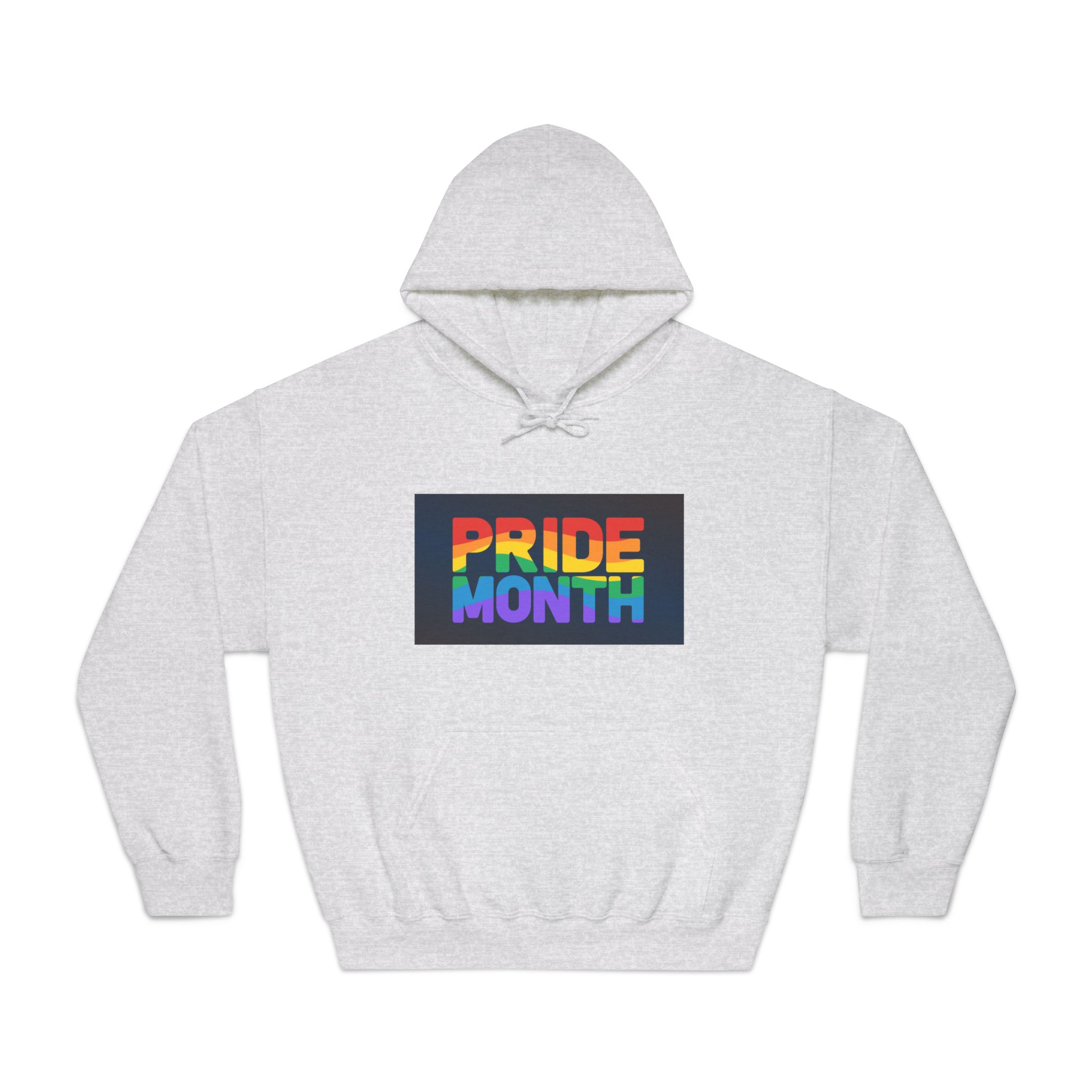 Lgbt Pride Rainbow Flag Lettering Banner Poster Social Media Pride Calligraphy With Unisex Dryblend Hooded Sweatshirt - Image 5