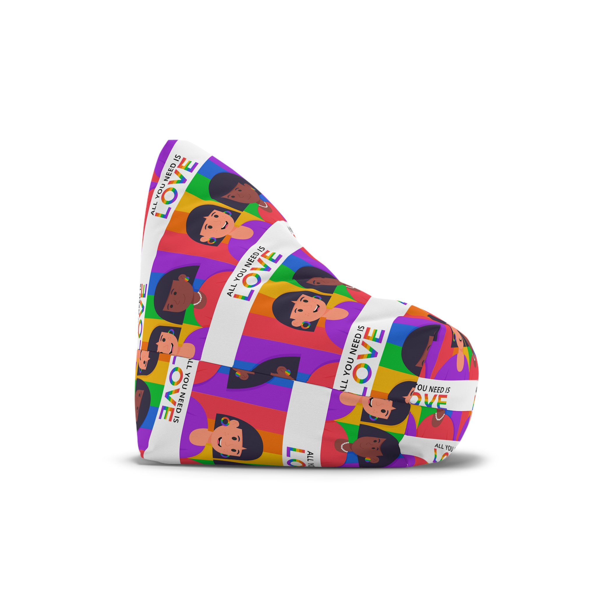Flat Pride Day Illustration Bean Bag Chair Cover - Image 3