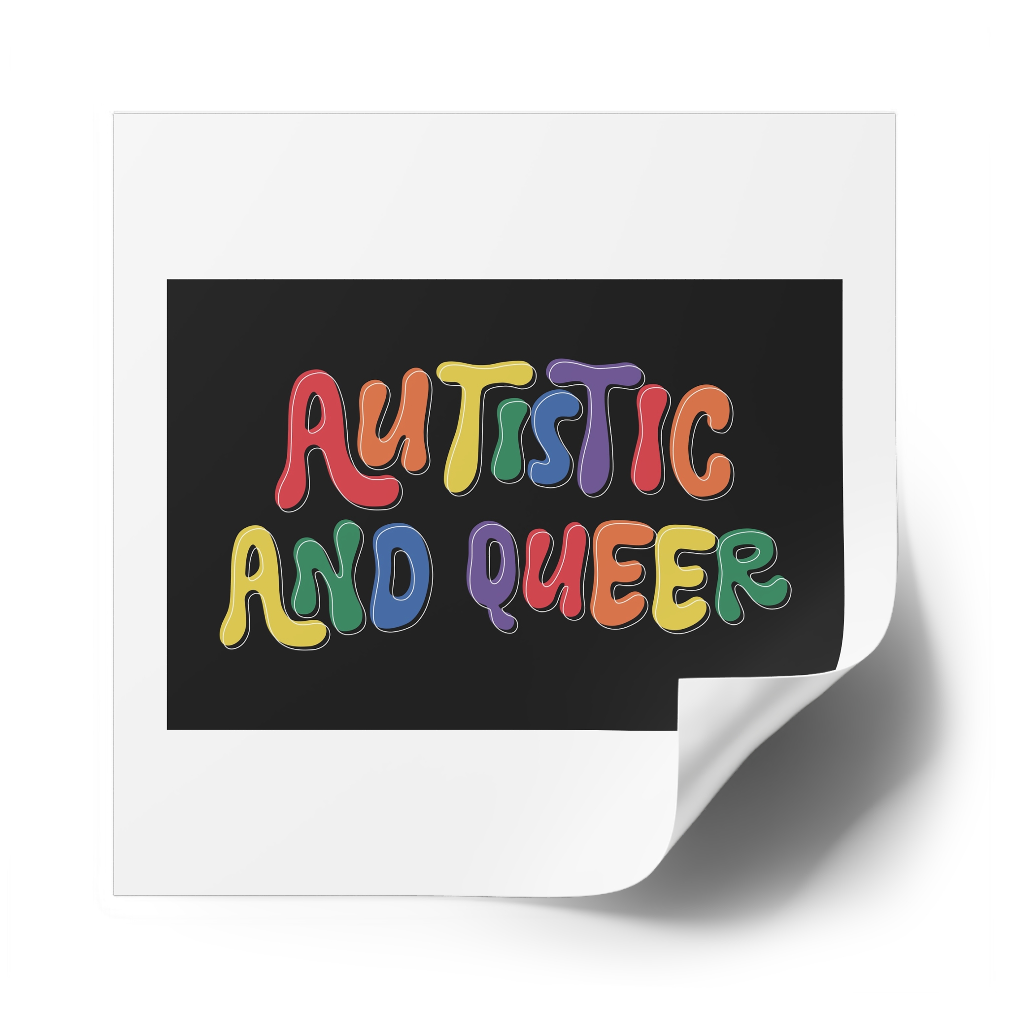 Pride Lgbtq Gay Typography Vector Tshirt Design(6) Laminate Stickers Square - Image 58