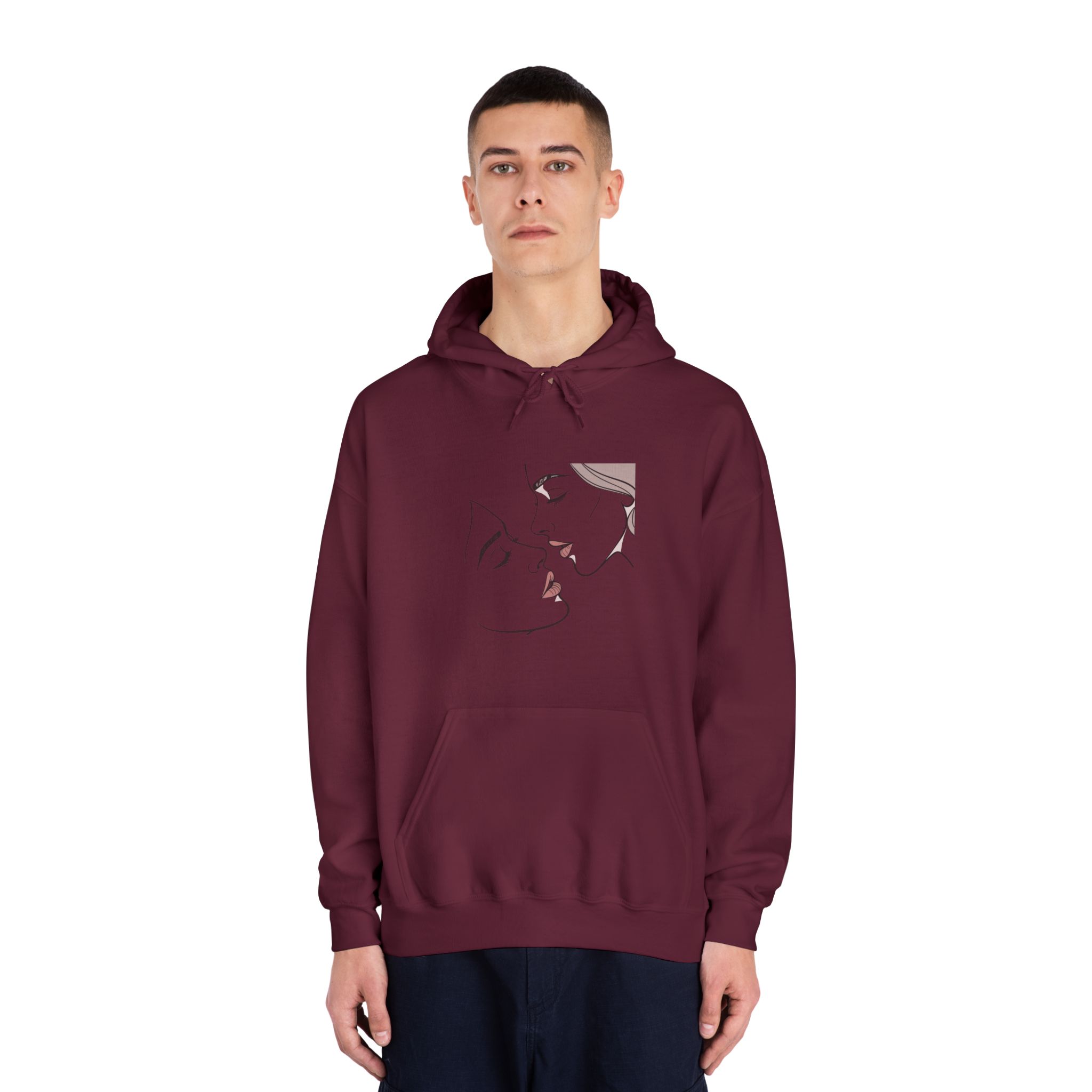 Perfect Lip Set Open Close Smooches (1) Unisex Dryblend Hooded Sweatshirt - Image 19