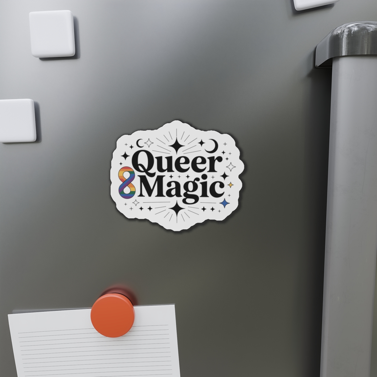 Queer Magic T Shirt Design Isolated White Background Die Cut Magnets - Image 11