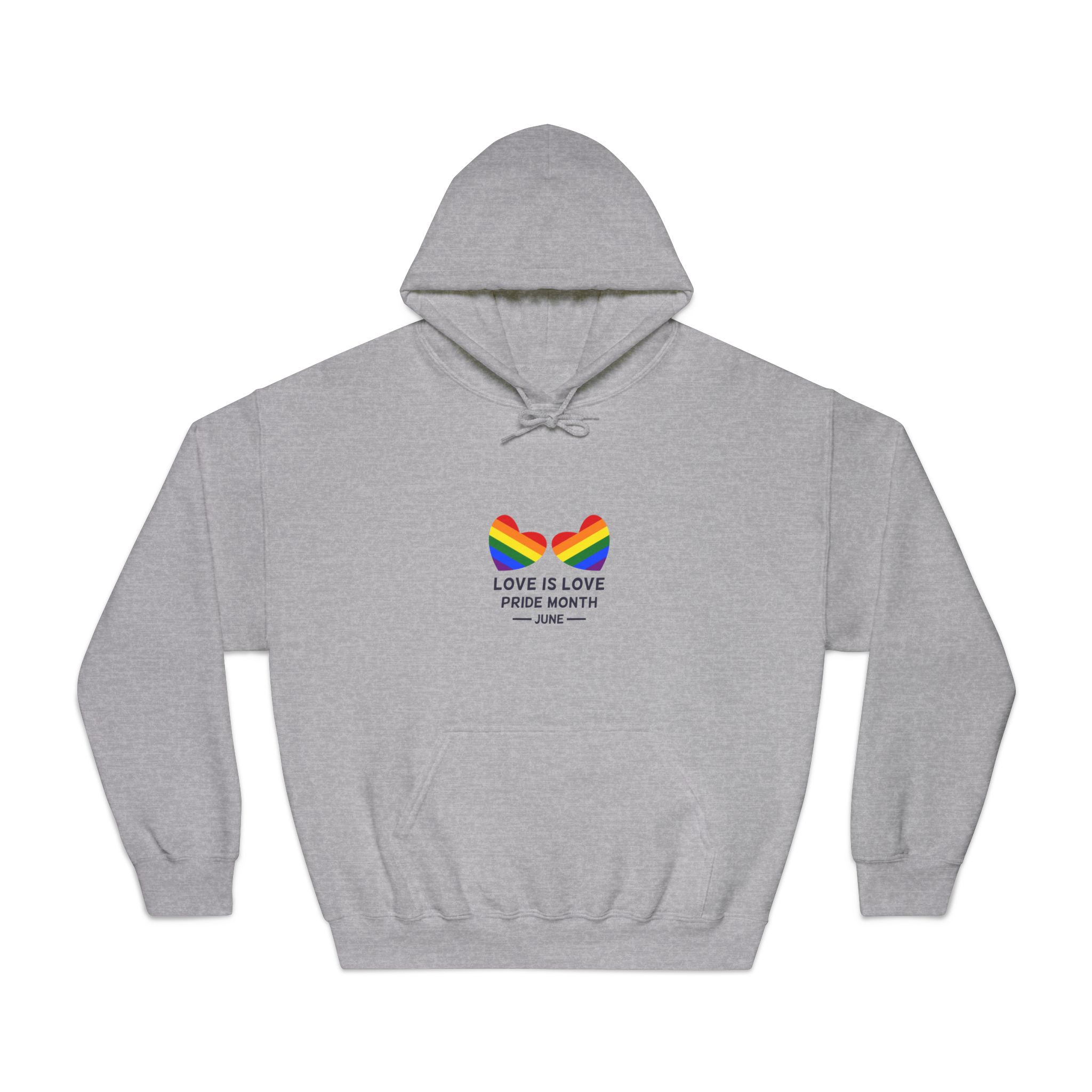 Lgbtq Pride Month June Every Year Rainbow Sign Pride Community Design Banner Poster Card Background Template Unisex Dryblend Hooded Sweatshirt - Image 13