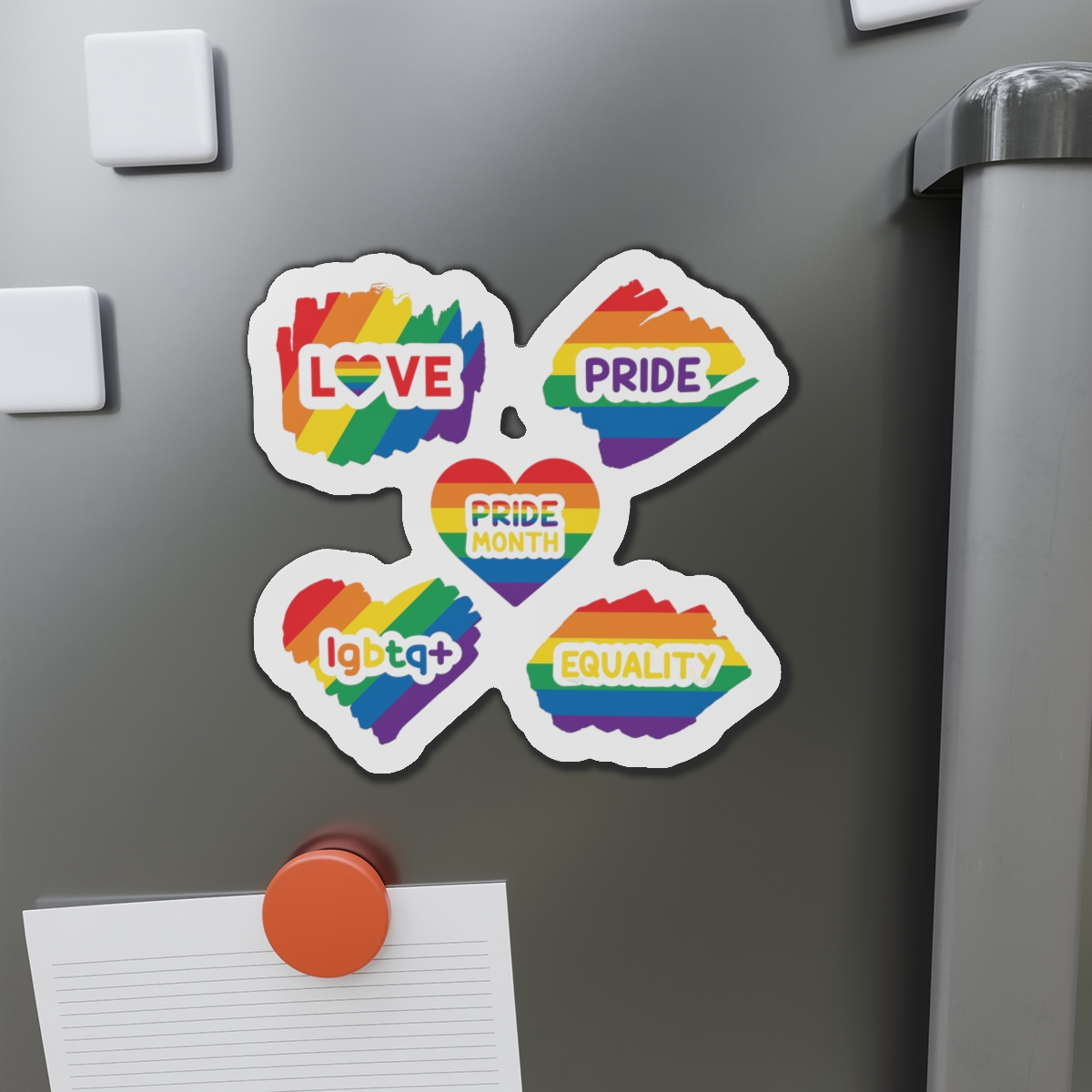 Pride Month Stickers Rainbow Lgbtq Flag Love Equality Die Cut Magnets - Image 14