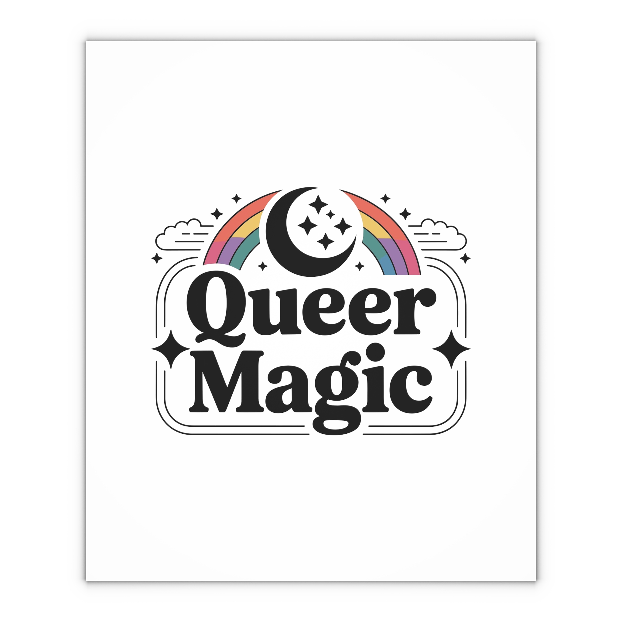 Queer Magic T Shirt Design Isolated White Background 2 Gift Wrapping Paper Sheets 1pc - Image 4