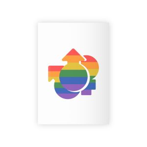 Lgbt Icon Isolated Black Background Lgbt Community Human Rights Concept Vector Flat Illustration Poster Card Banner Gift Wrapping Paper Rolls 1pc