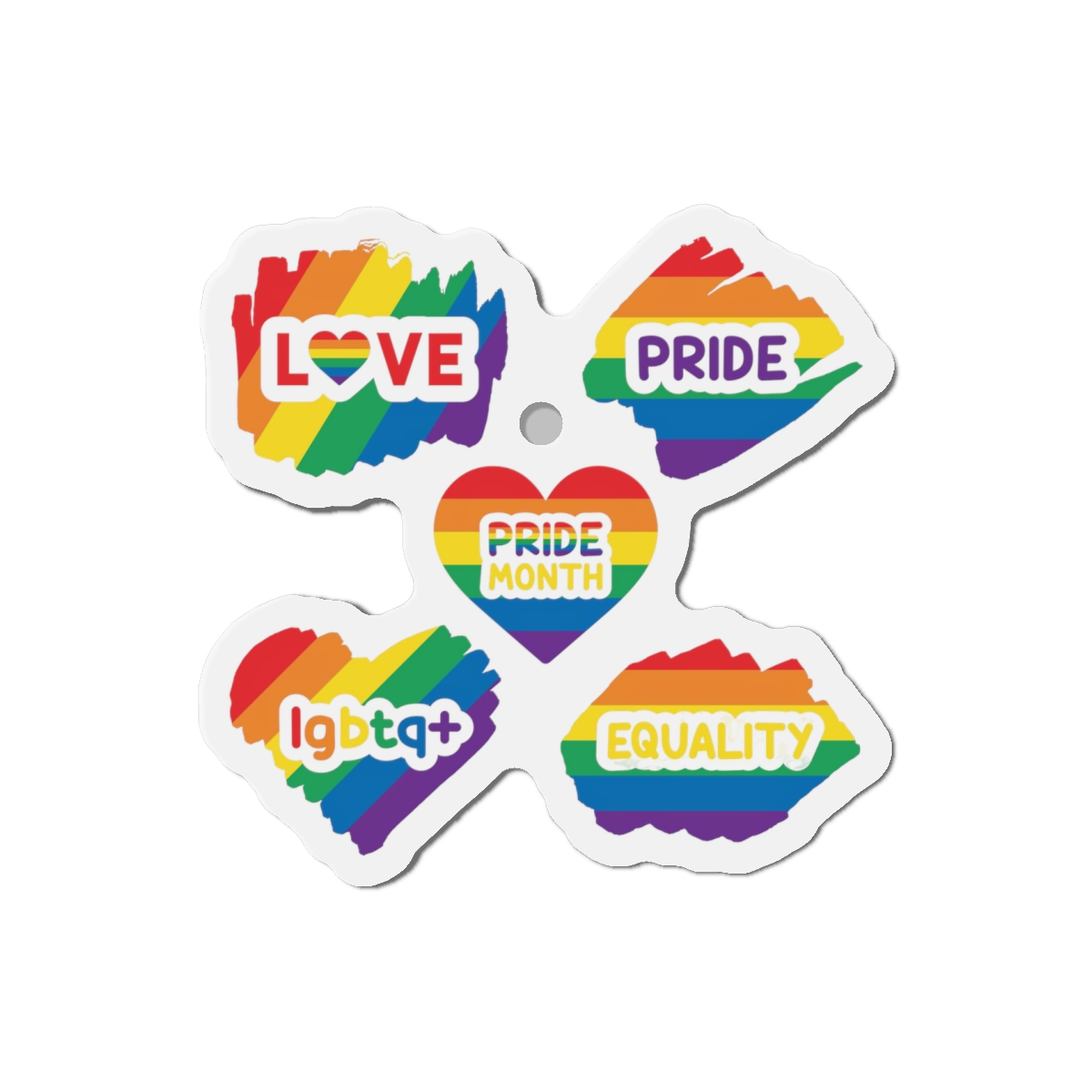 Pride Month Stickers Rainbow Lgbtq Flag Love Equality Die Cut Magnets - Image 10