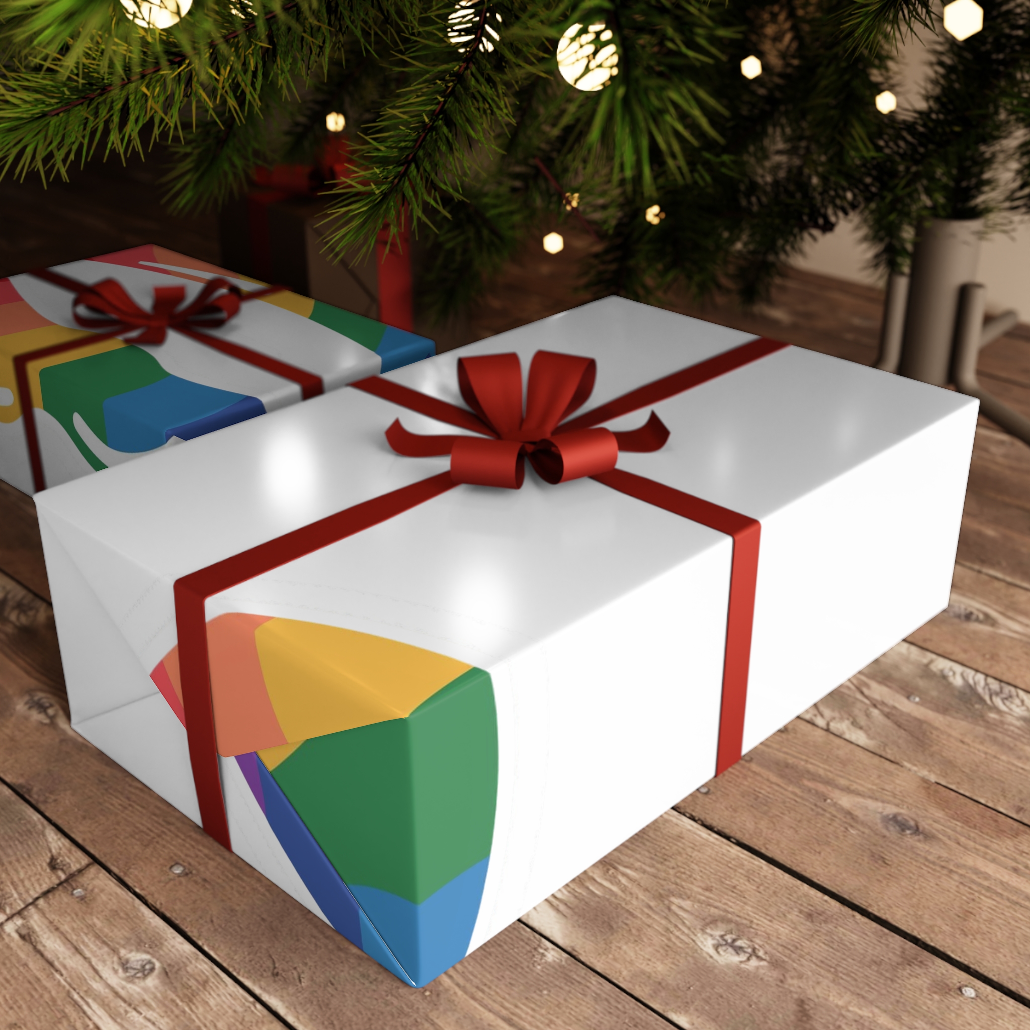 Rainbow Lips Illustration Gift Wrapping Paper Sheets 1pc - Image 3