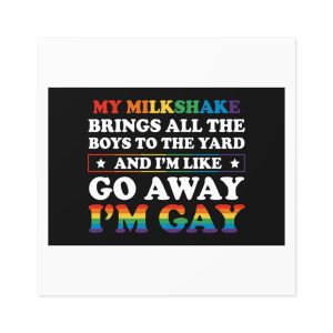 Pride Gay Lgbt Rainbow Tshirt Design Laminate Stickers Square