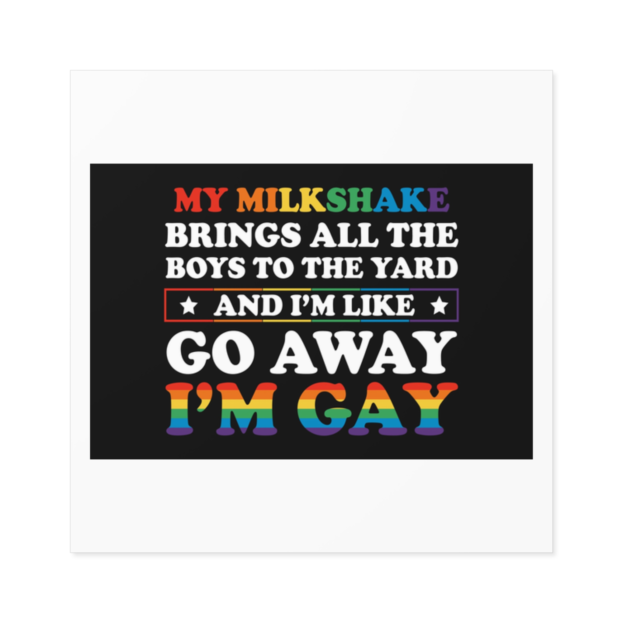 Pride Gay Lgbt Rainbow Tshirt Design Laminate Stickers Square - Image 65