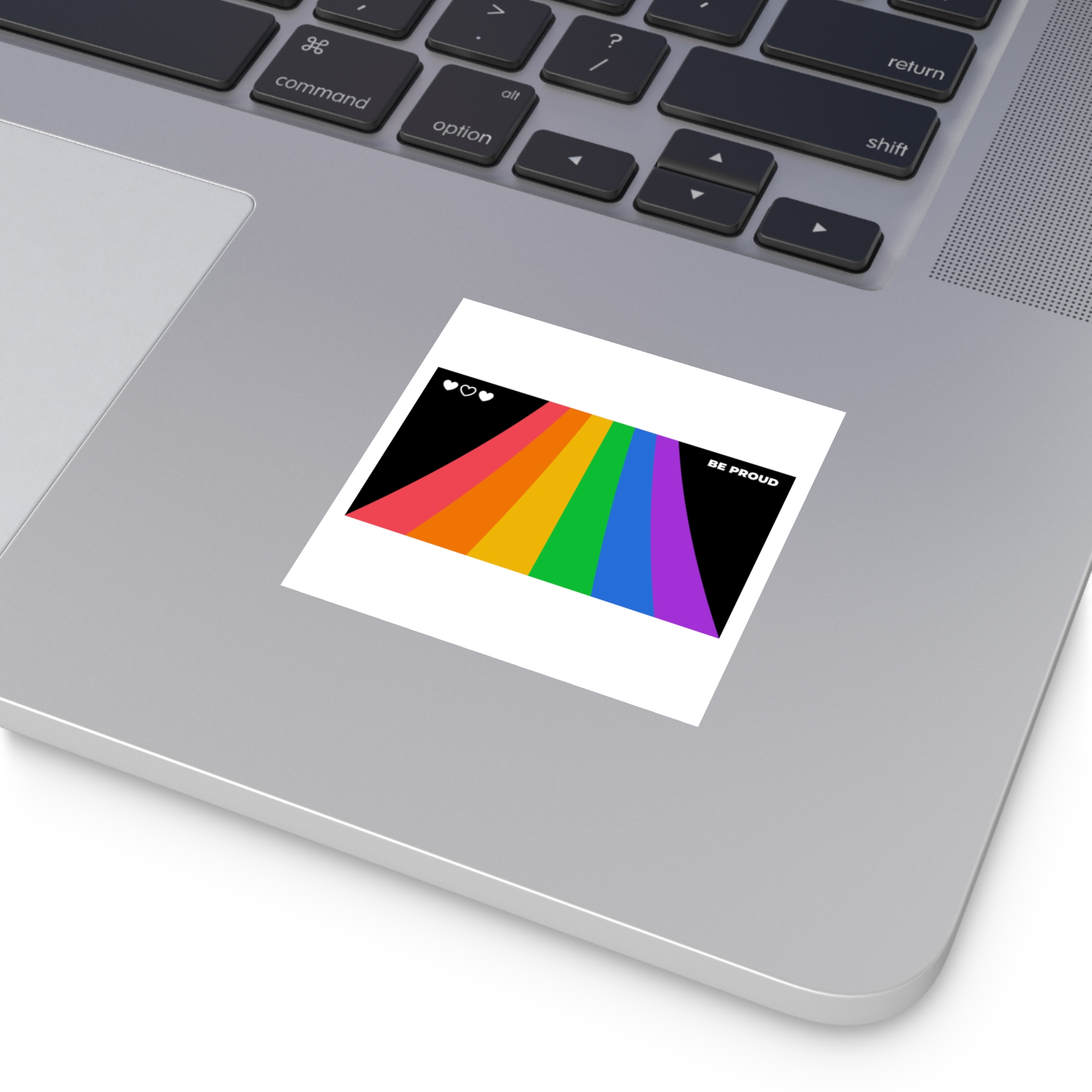 Modern Colorful Pride Zoom Background Laminate Stickers Square - Image 3
