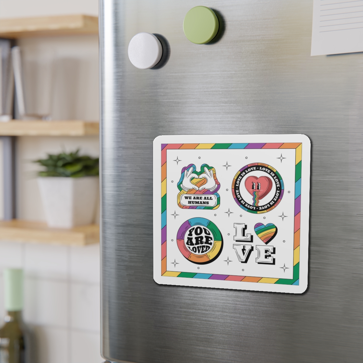 Hand Drawn Labels Collection Pride Month Celebration Die Cut Magnets - Image 12