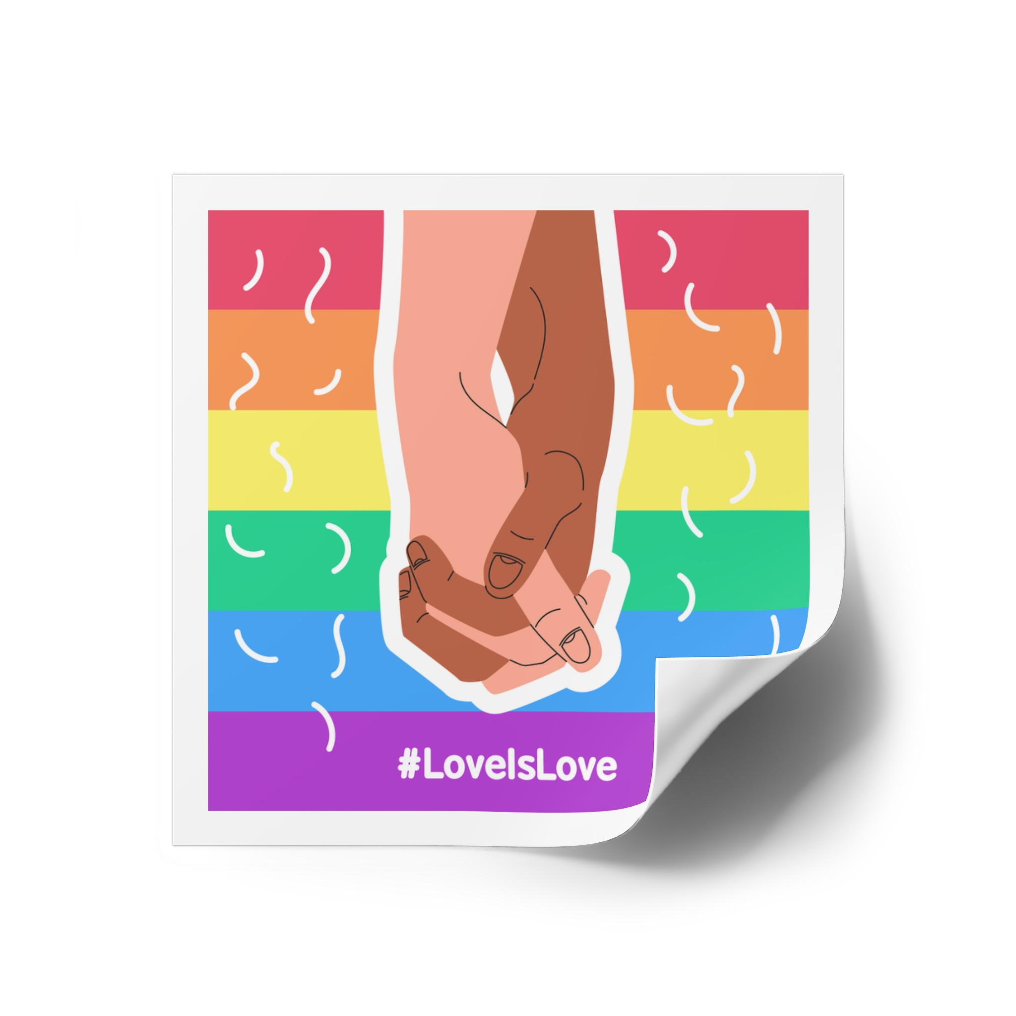 Pride Day Concept(2) Laminate Stickers Square - Image 30