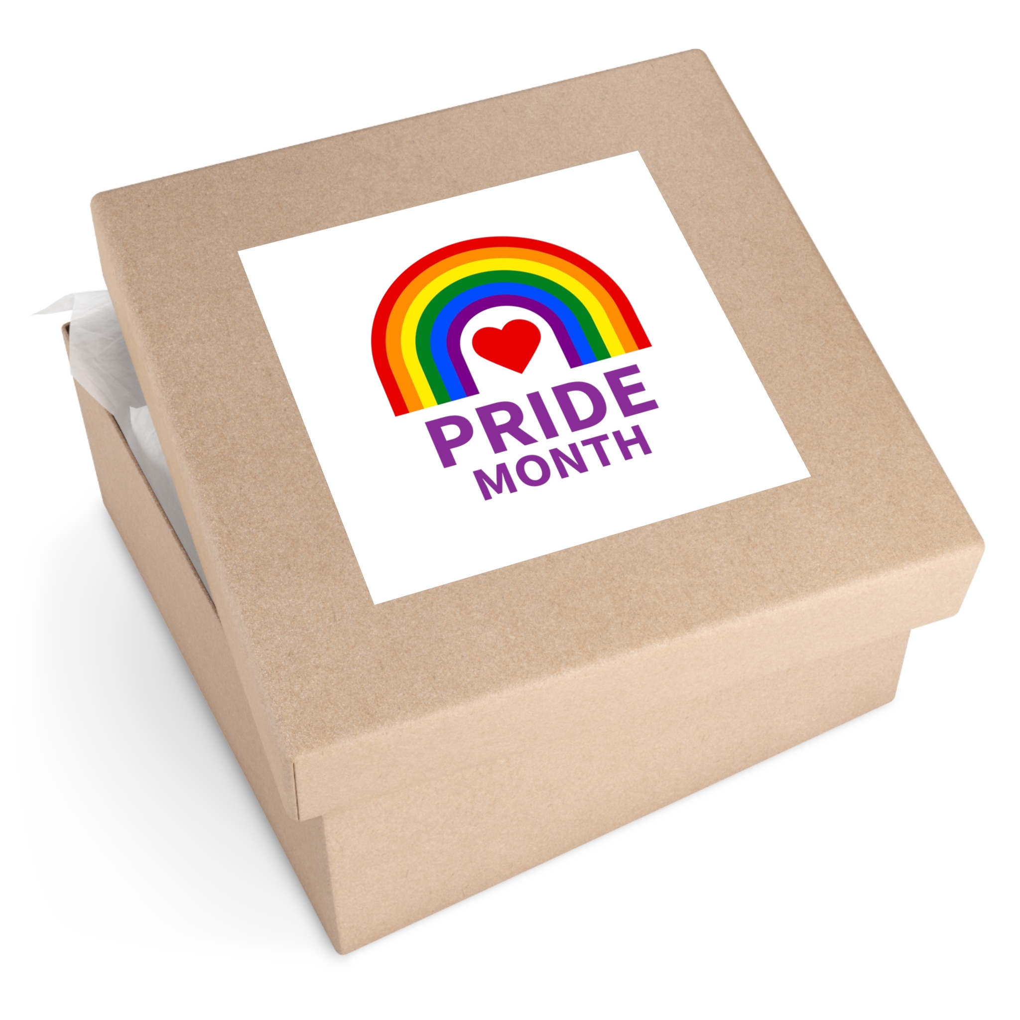 Pride Month Logo Template Design Laminate Stickers Square - Image 63