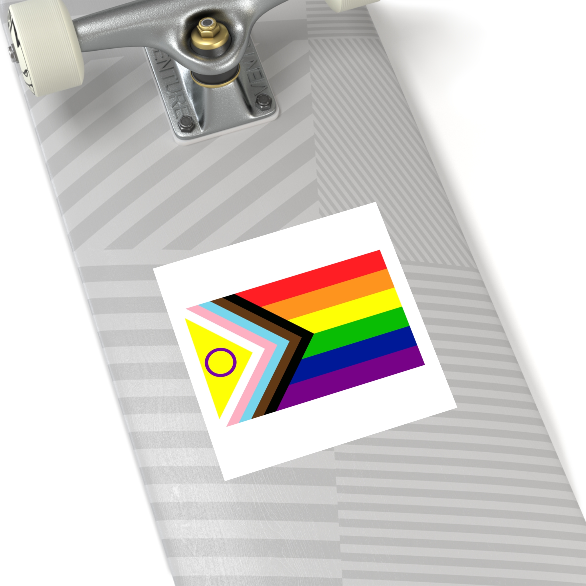 Lgbtq Pride Flag New Lgbtq Pride Flag Vector Updated Intersex Inclusive Progress Pride Flag Laminate Stickers Square - Image 44