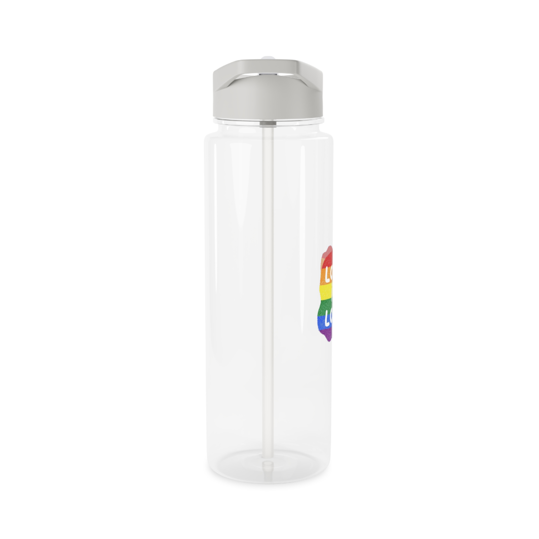 Love Is Love Lgbtq Pride Rainbow Poster Slogan Tritan Water Bottle - Image 8