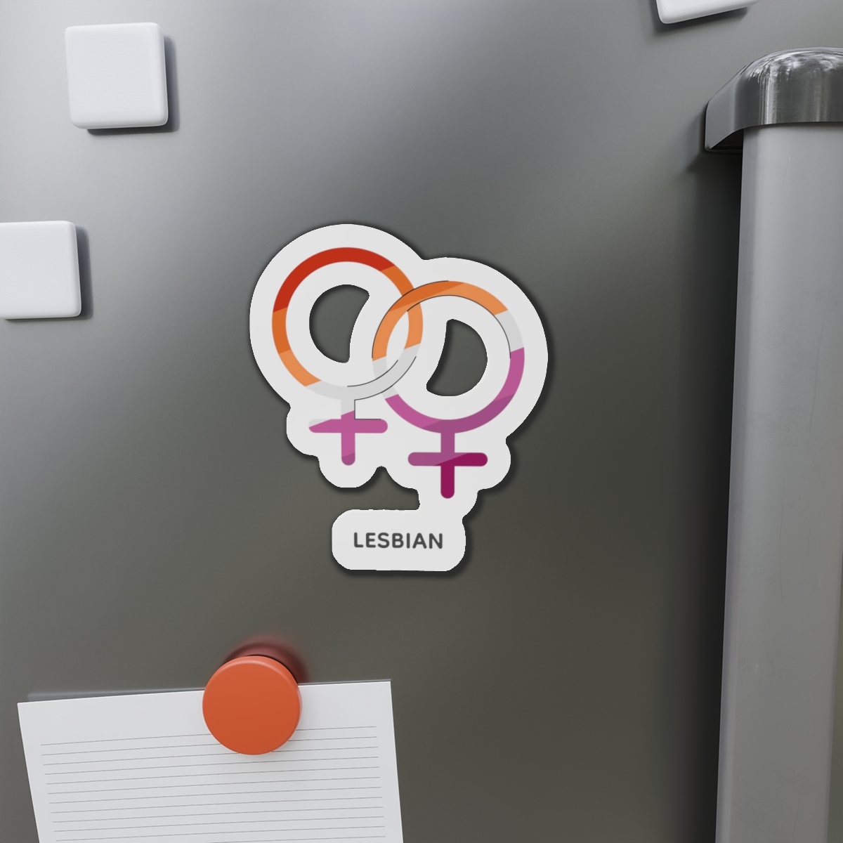 Lesbian Orientation Identity Symbol Die Cut Magnets - Image 14