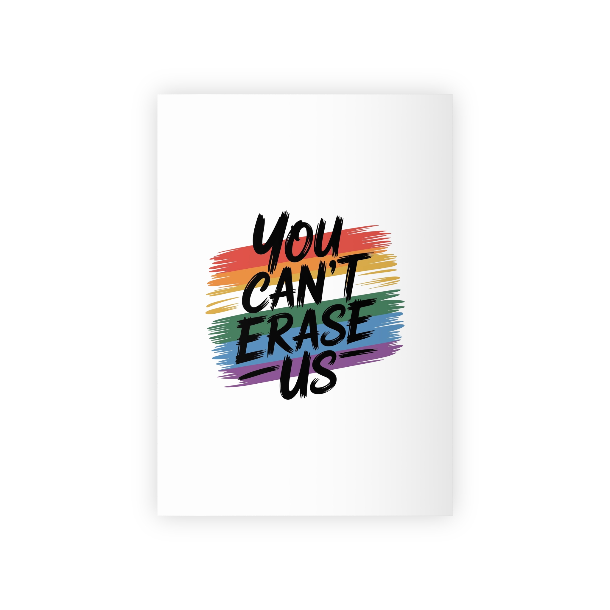 You Cant Erase Us T Shirt Design Isolated White Background Gift Wrapping Paper Rolls 1pc