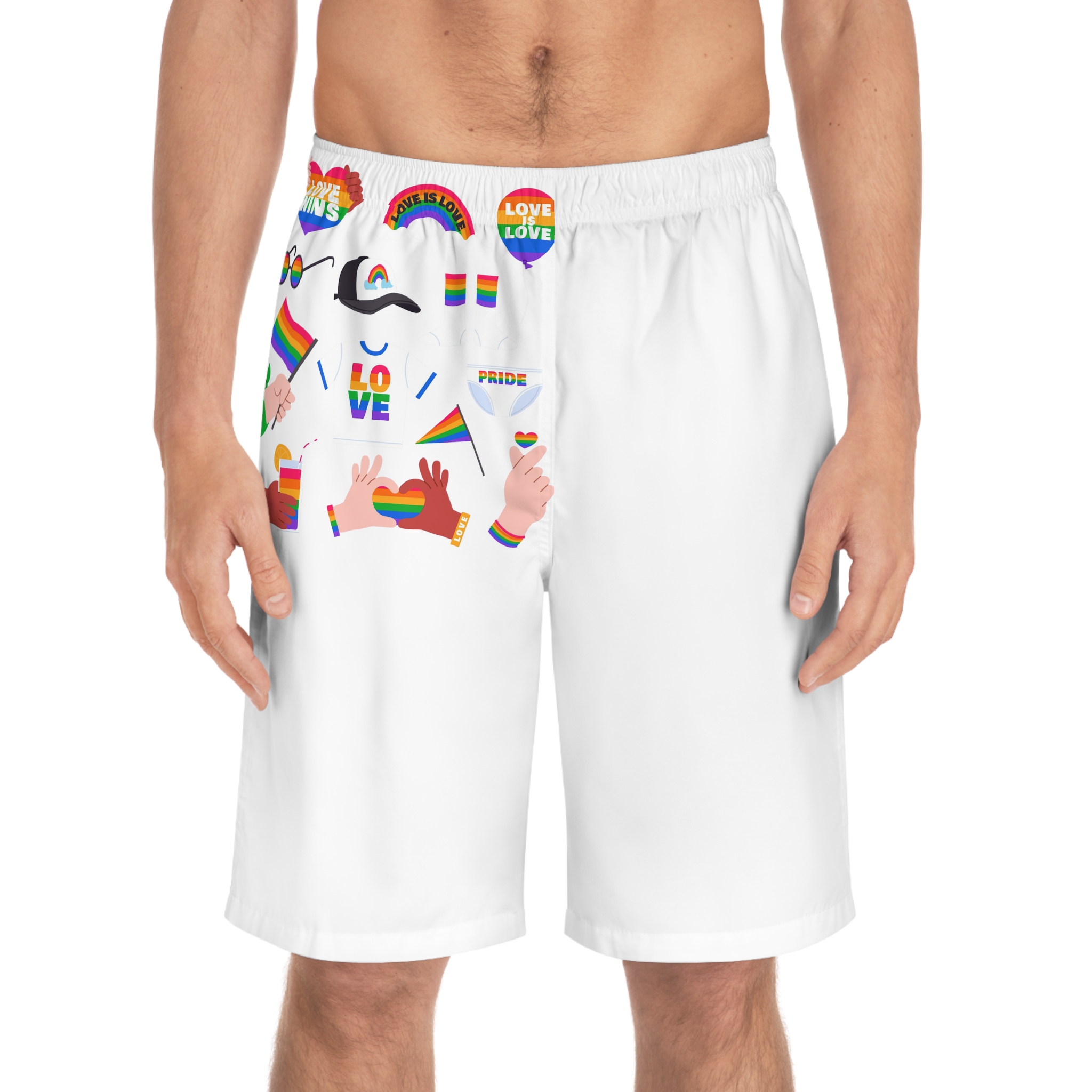 Elements Collection Pride Month Celebration Mens Board Shorts Aop - Image 3
