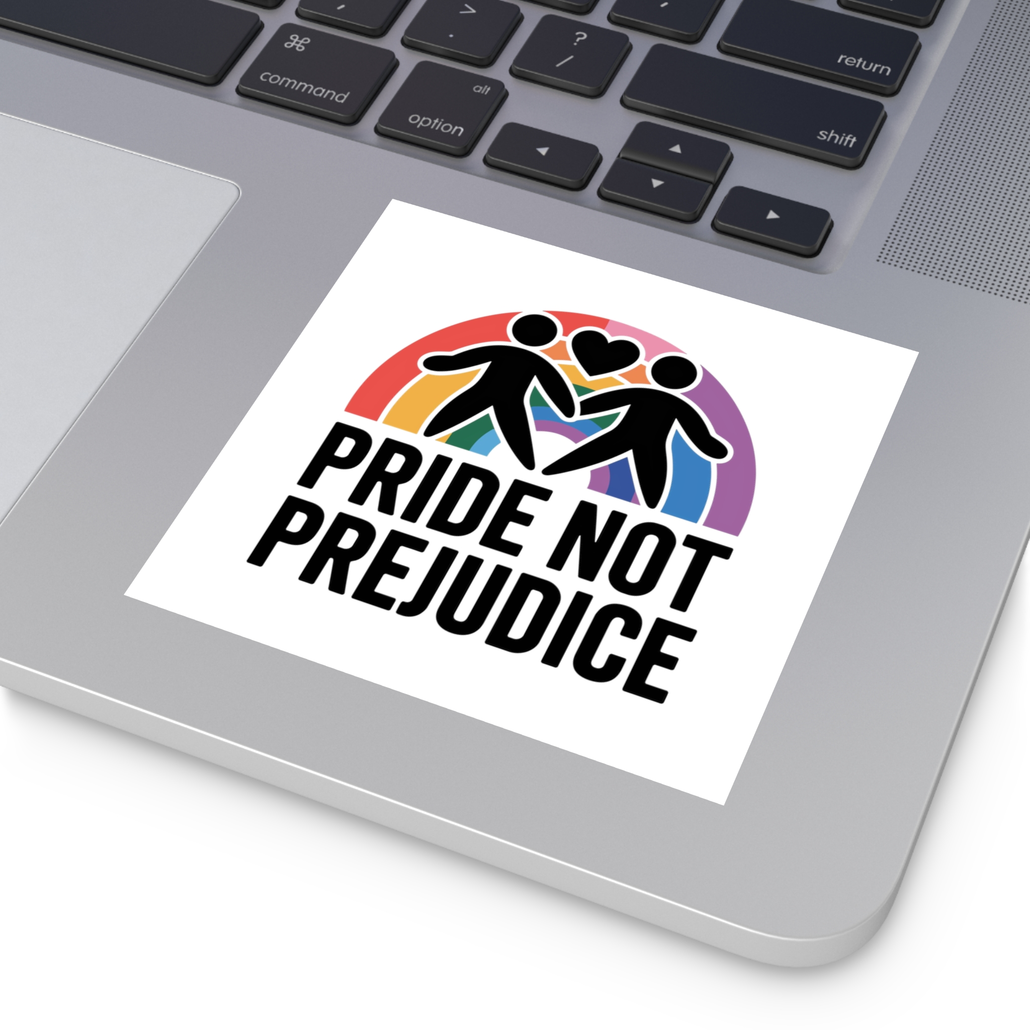 Pride Prejudice T Shirt Design Isolated White Background Laminate Stickers Square - Image 23