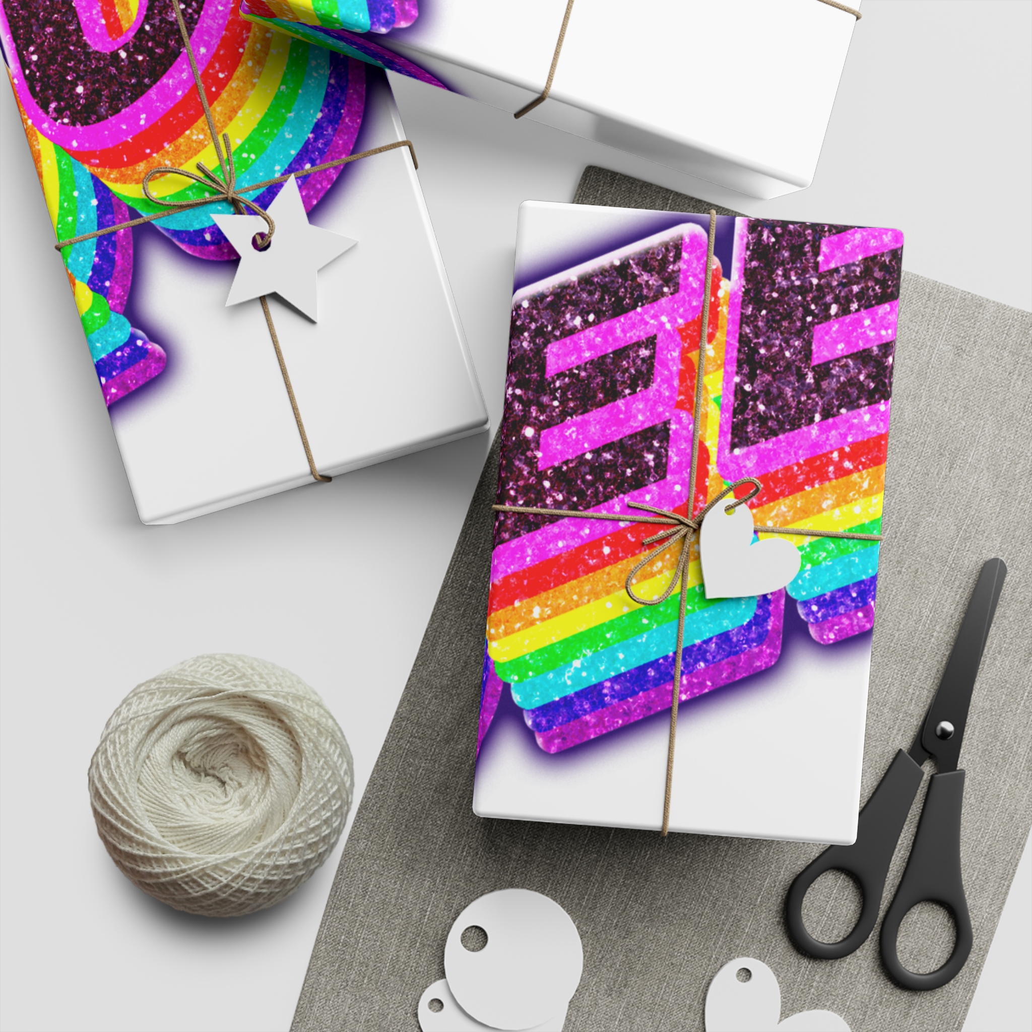 Queer Png Word Rainbow Typography Gift Wrapping Paper Sheets 1pc - Image 5