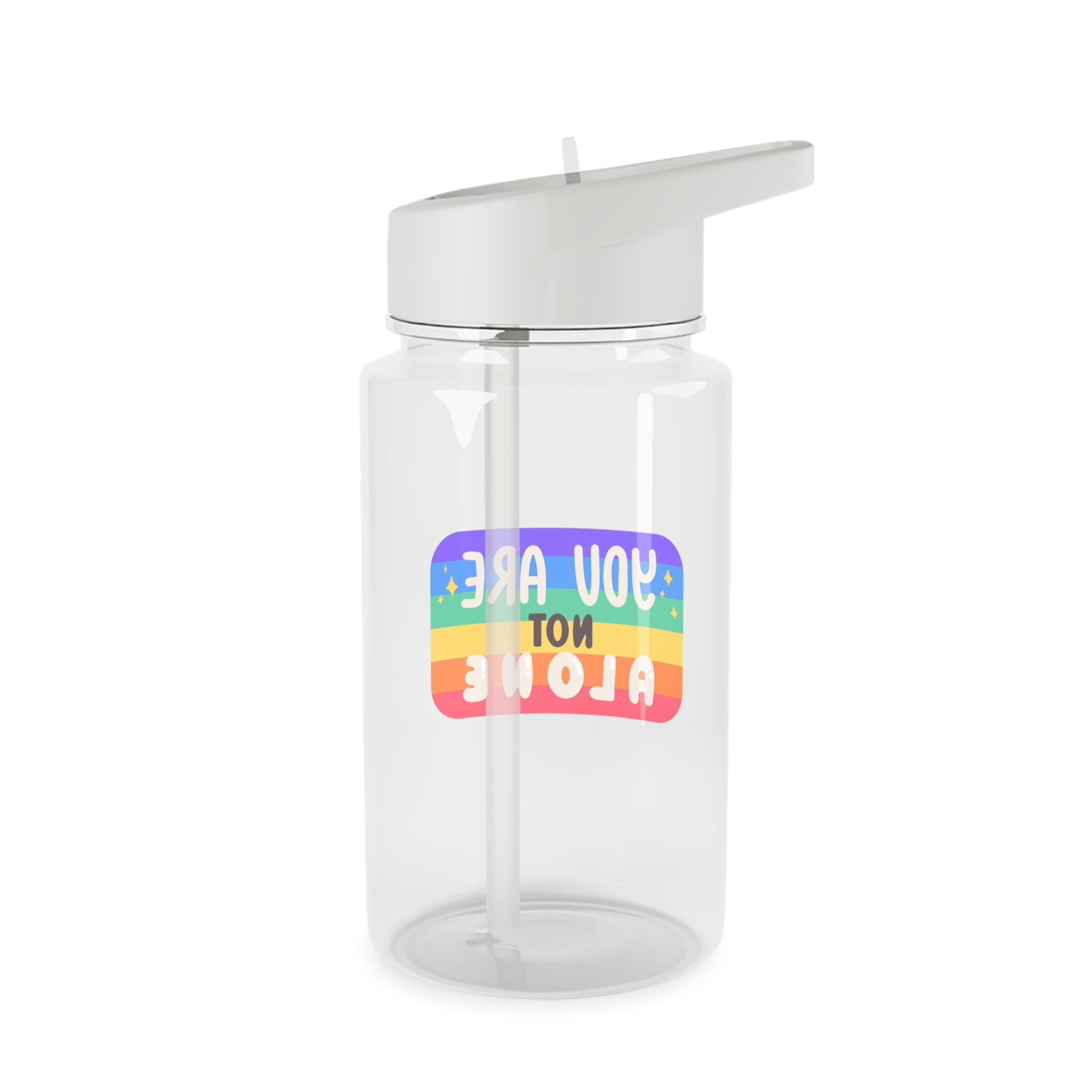 Lgbt Sticker Pack White Background Lgbtq Set Symbol Lgbt Pride Community Rainbow Elements Vector Hand Draw Illustration Hand Drawn Lettering (2) Tritan Water Bottle - Image 2