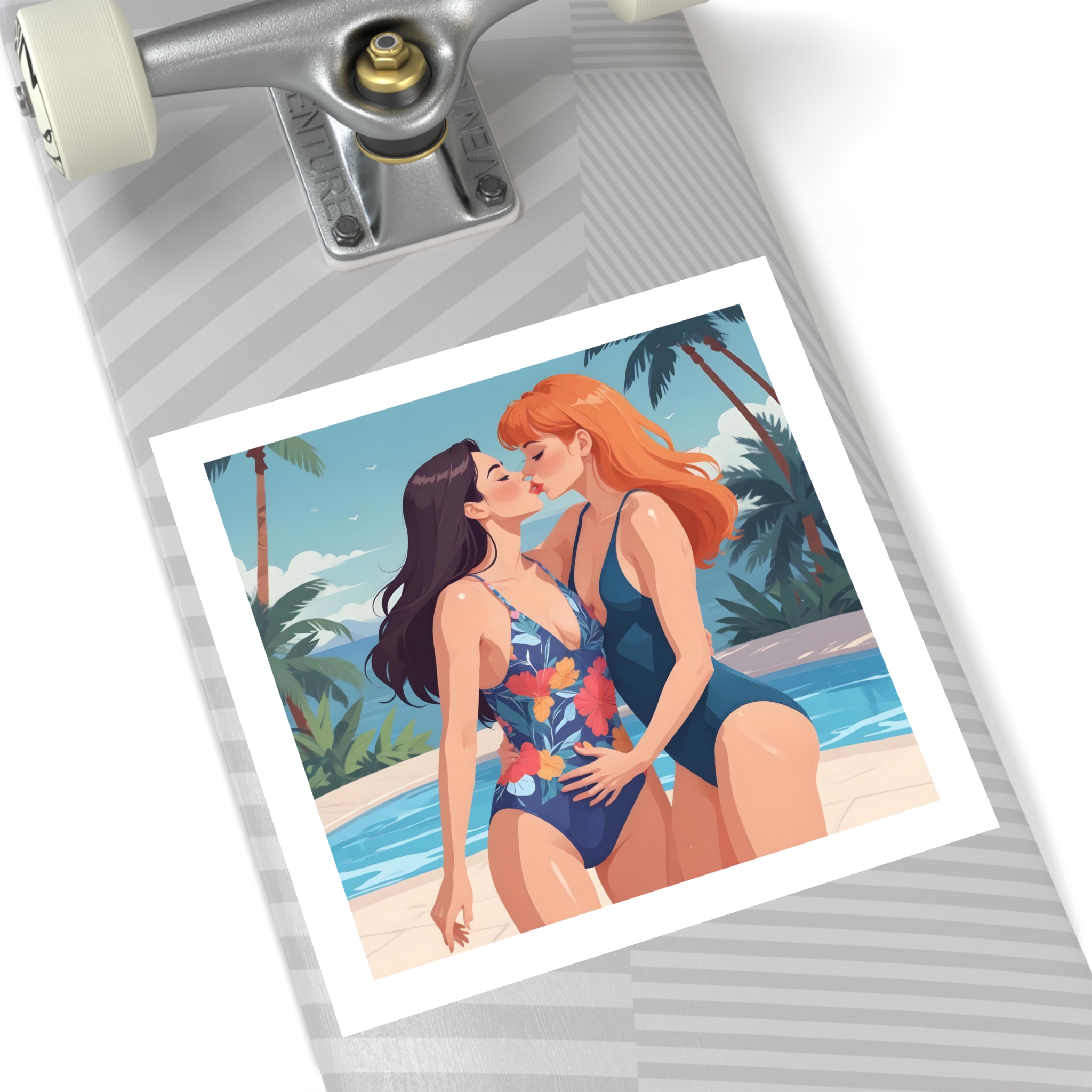 Lesbian Pride Design 9A4265 Laminate Stickers Square - Image 52