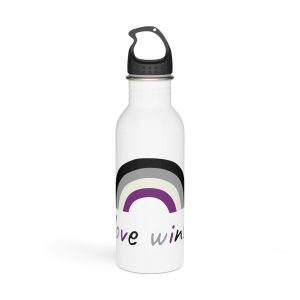 Colorful Rainbow Shape Asexual Pride Flag Happy Pride Day Lgbtqia Community Pride Month Vector Hand Drawn Doodle Posters Stickers Logo Cards Stainless Steel Water Bottle