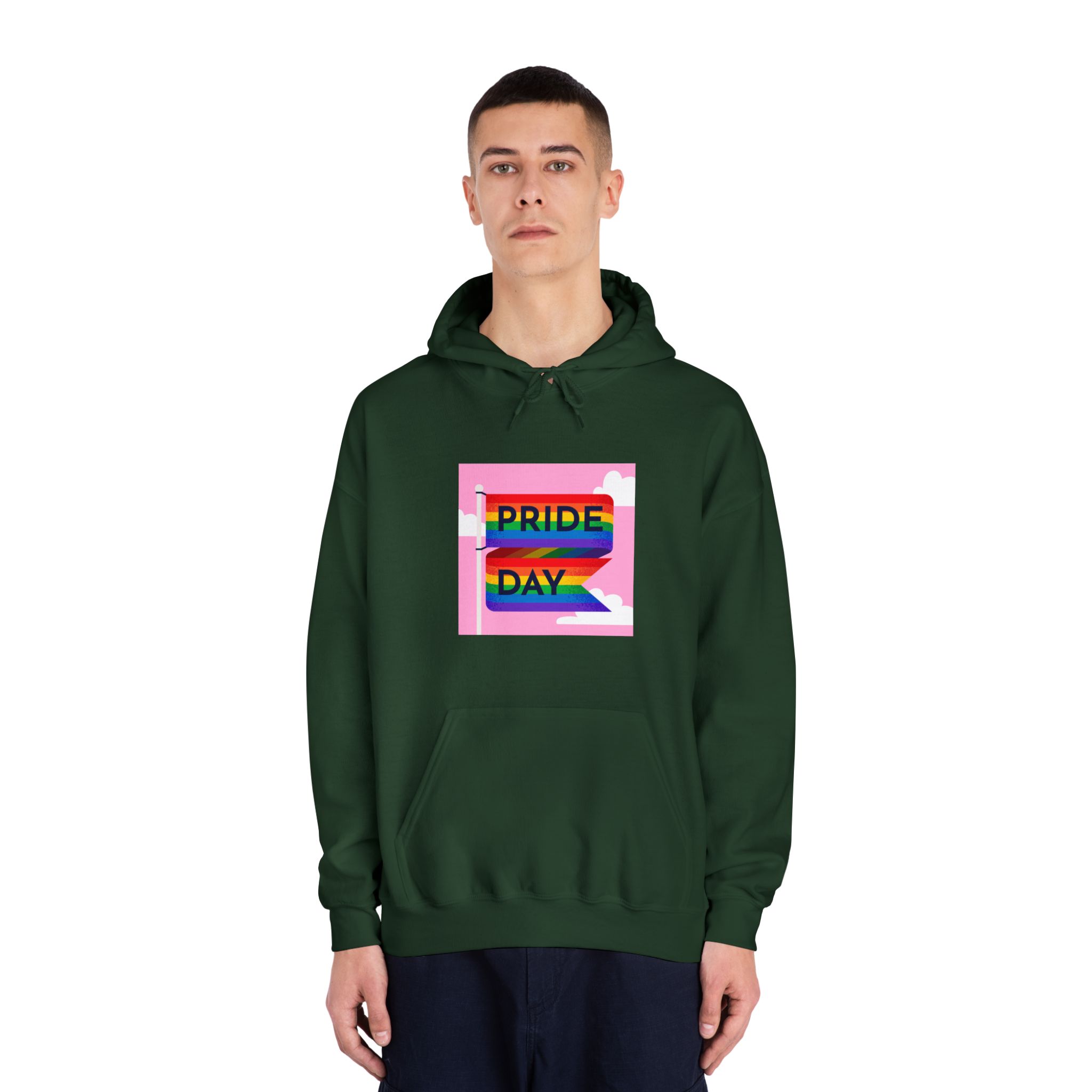 Pride Day Flag Illustration Unisex Dryblend Hooded Sweatshirt - Image 23