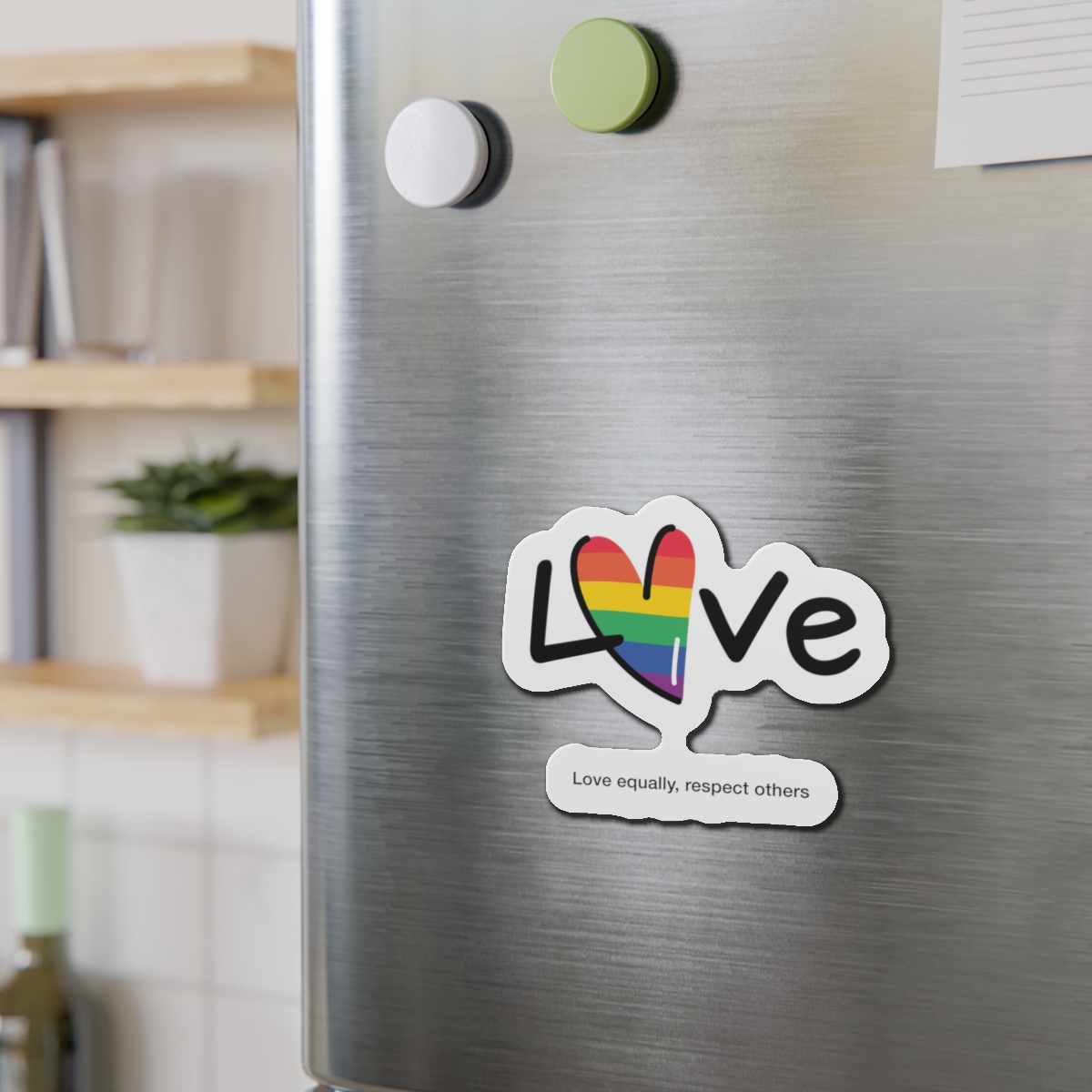 Love Letter Pride Rainbow Lettering Text Writing Pattern Freedom Love Heart Homo Colors Flag Parade(1) (1) Die Cut Magnets - Image 15