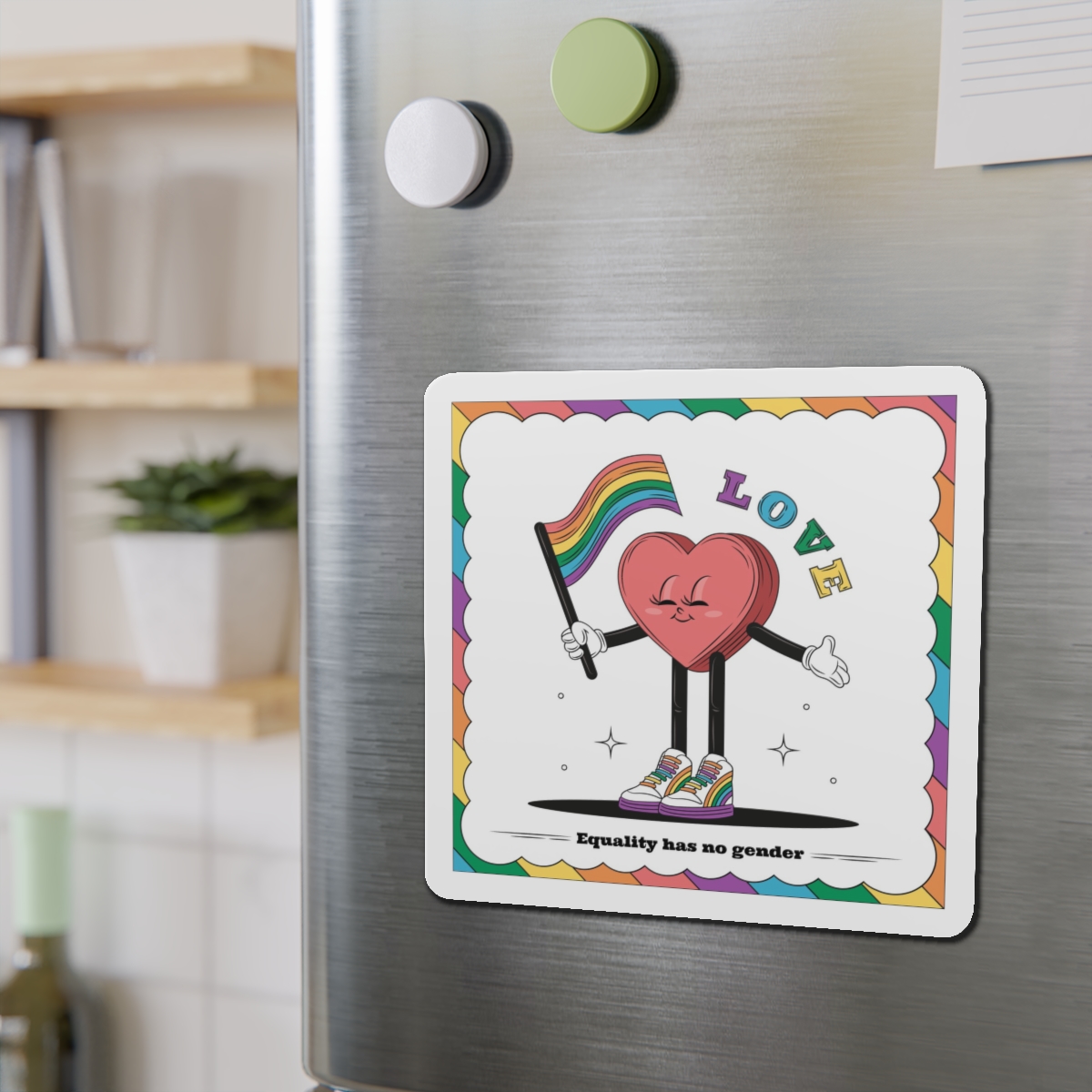 Hand Drawn Illustration Pride Month Celebration Die Cut Magnets - Image 15