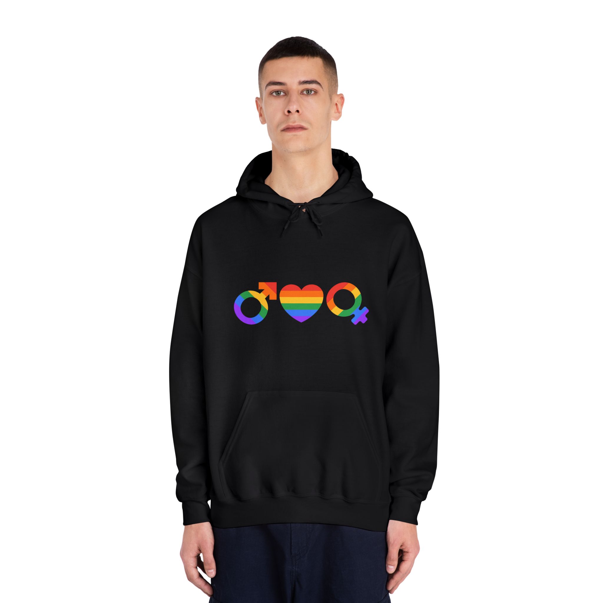 Lgbt Pride Month June Lesbian Gay Bisexual Transgender Lgbtq Flag Rainbow Vector(2) Unisex Dryblend Hooded Sweatshirt - Image 11