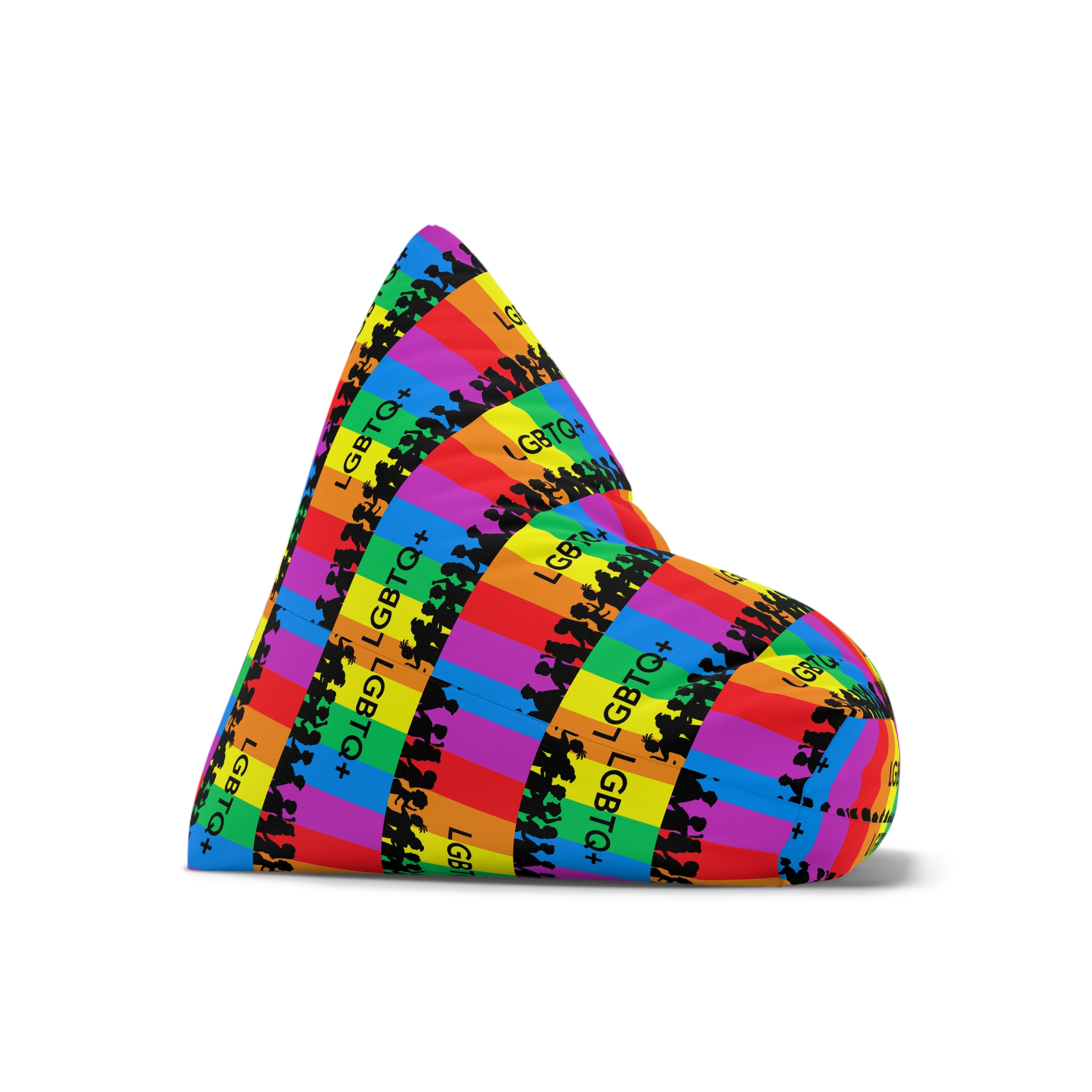 Rainbow Lgbt Lgbtqia Pride Flag Sign Flat Icon Bean Bag Chair Cover - Image 7