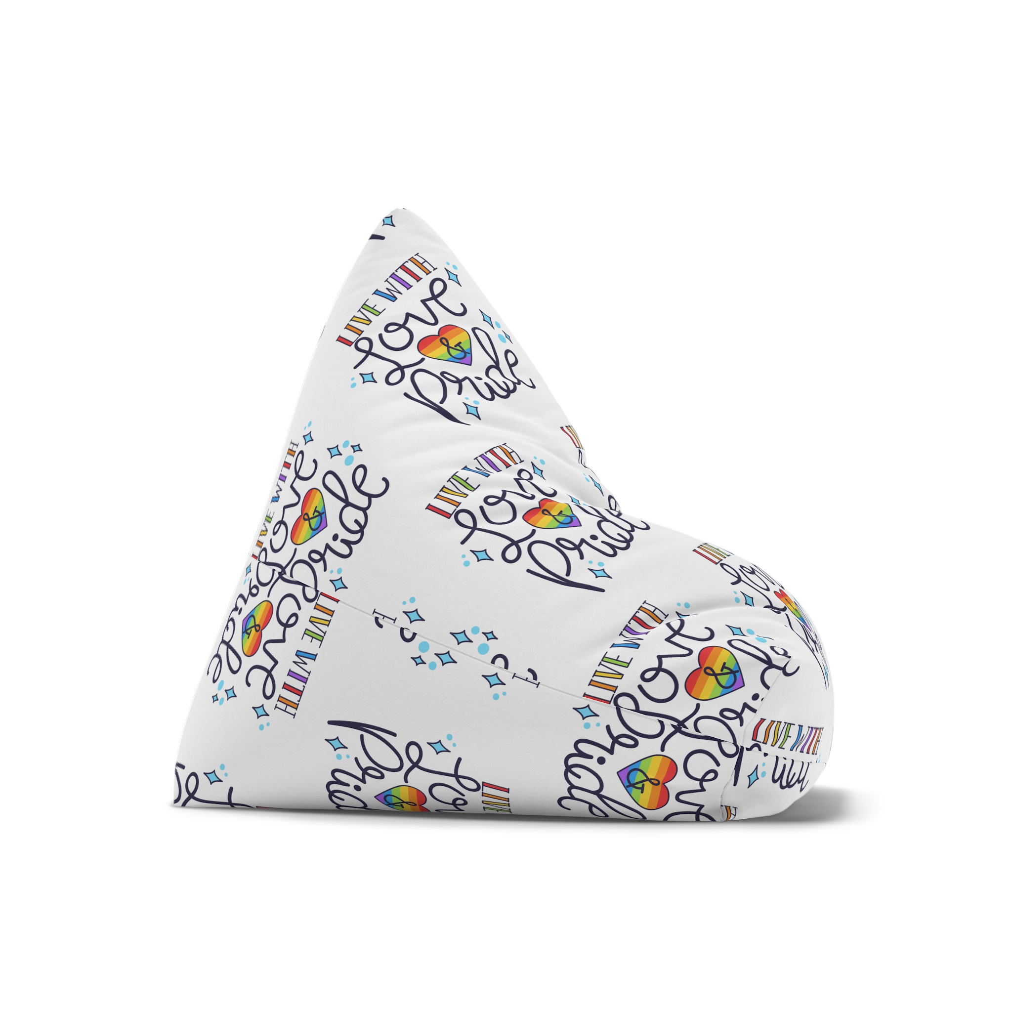 Pride Day Lettering Concept Bean Bag Chair Cover - Image 7