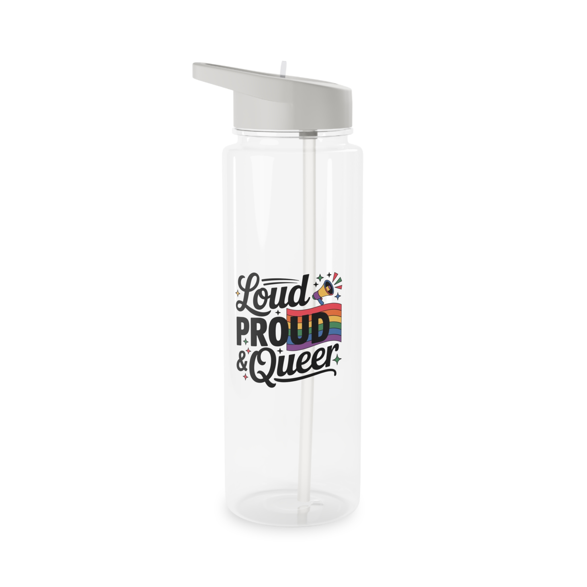 Loud Proud Queer T Shirt Design Isolated White Background2 Tritan Water Bottle - Image 5