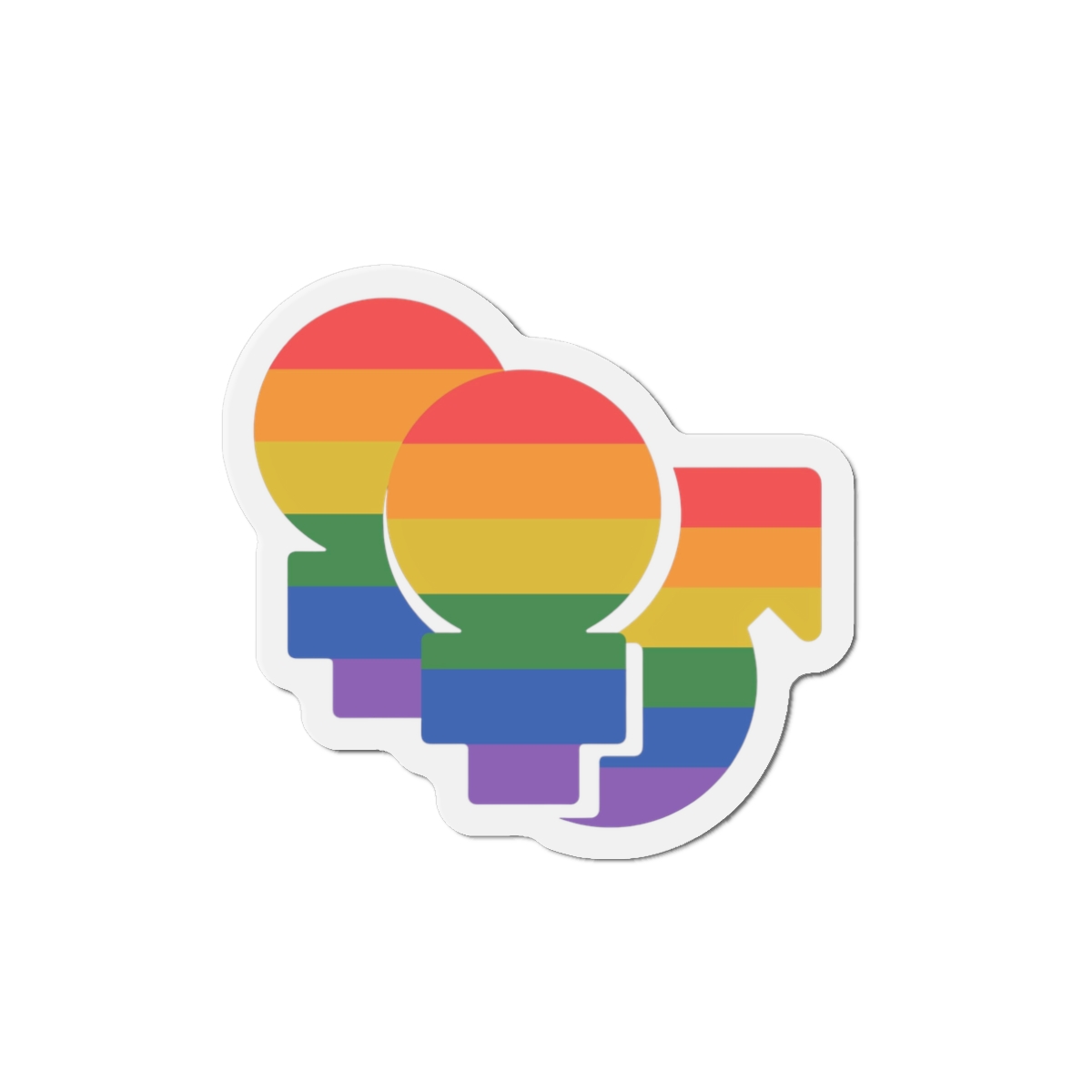 Lgbt Icon Isolated Black Background Diversity Human Right Concept Lgbt Community Vector Flat Illustration Poster Card Banner Die Cut Magnets - Image 4