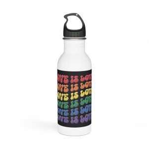 Pride Lgbtq Gay Typography Vector Tshirt Design(8) Stainless Steel Water Bottle