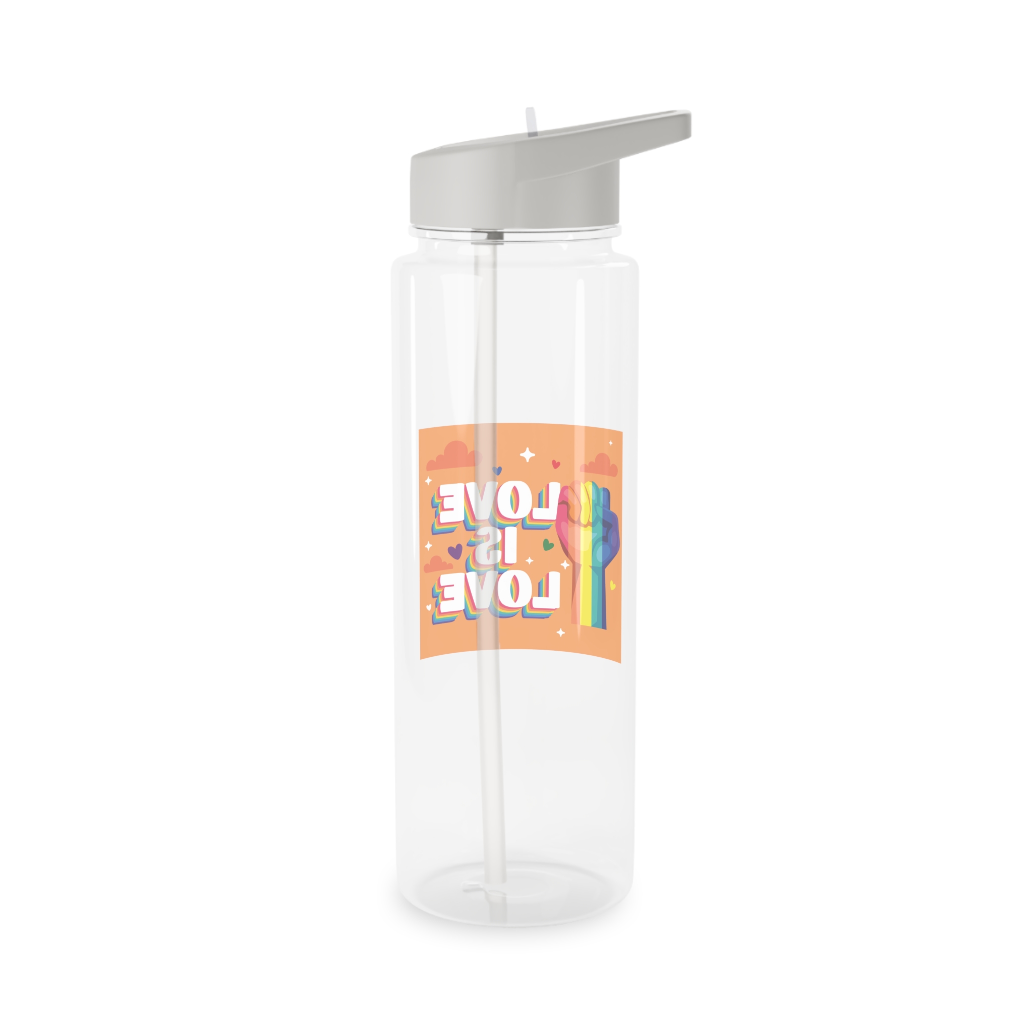 Love Is Love Lettering With Fist Tritan Water Bottle - Image 6