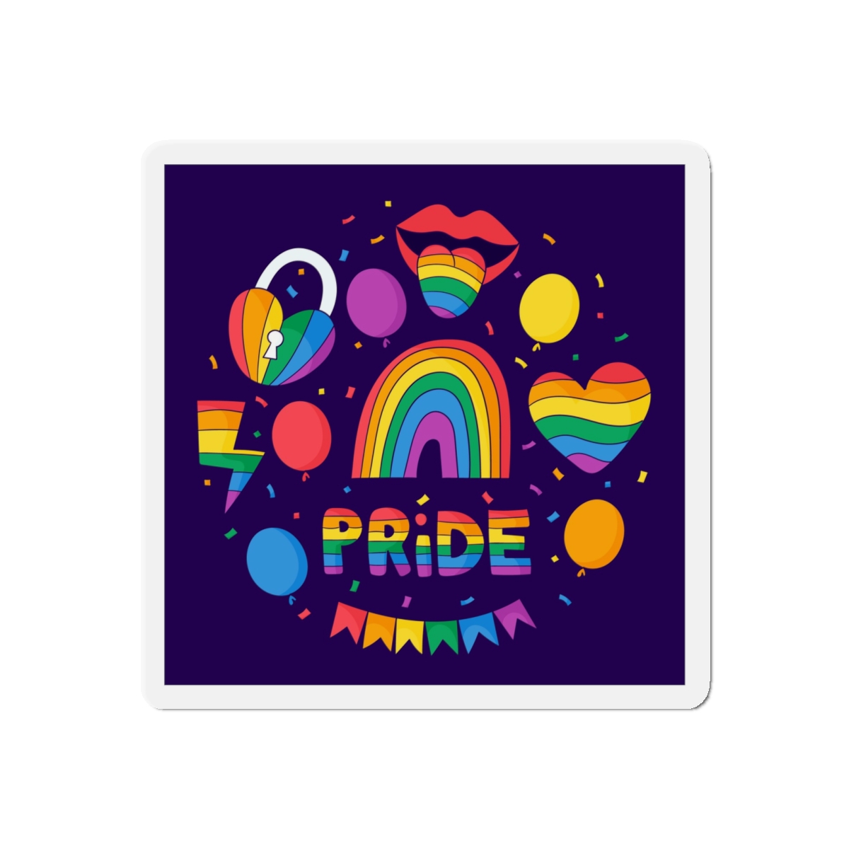 Hand Drawn Elements Collection Pride Month Celebration Die Cut Magnets - Image 7